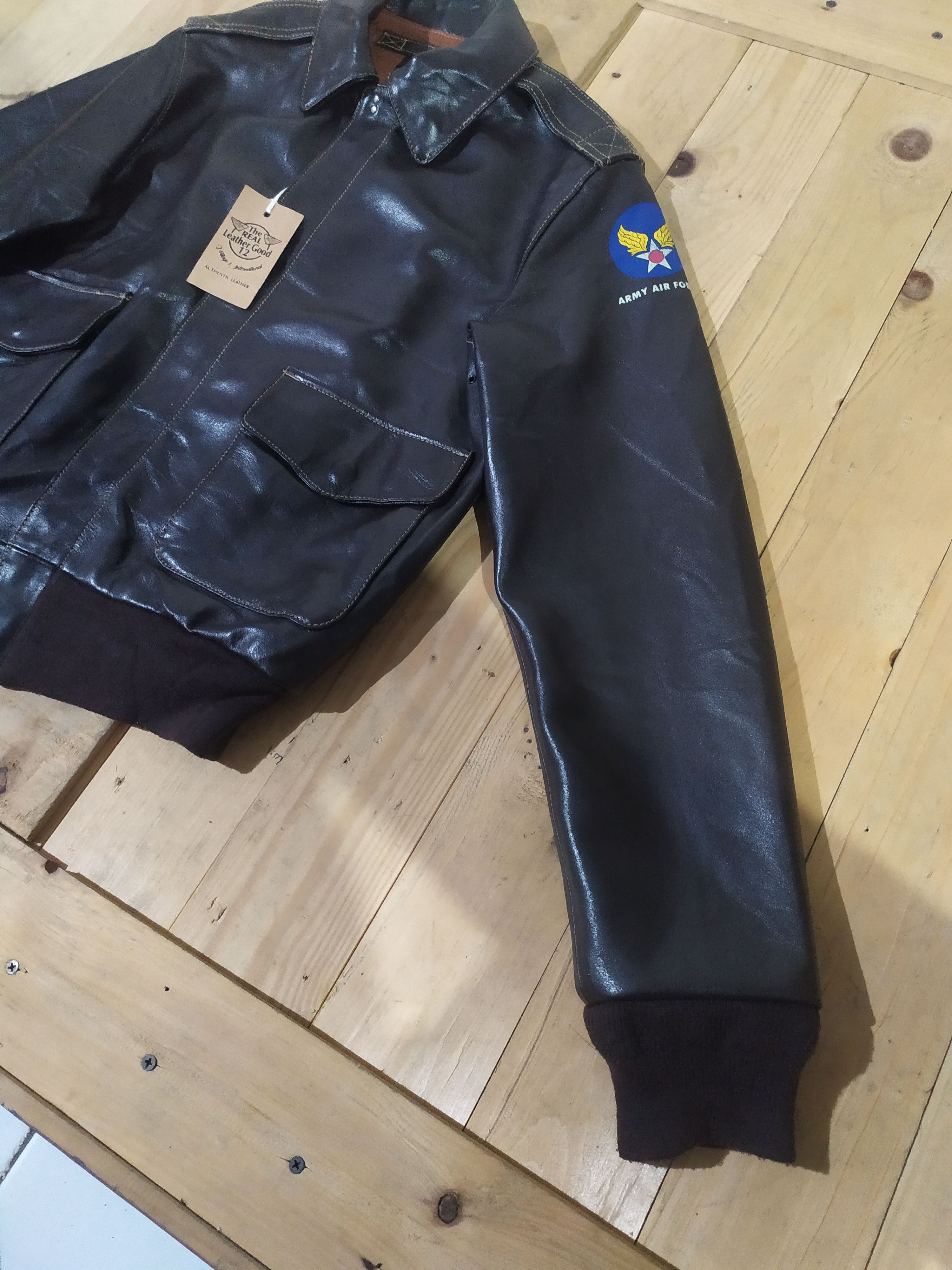 Genuine Leather MORGAN PRODUCTIONS CRANE HILL TYPE A2 LEATHER FLIGHT JACKET Size US S / EU 44-46 / 1 - 7 Thumbnail