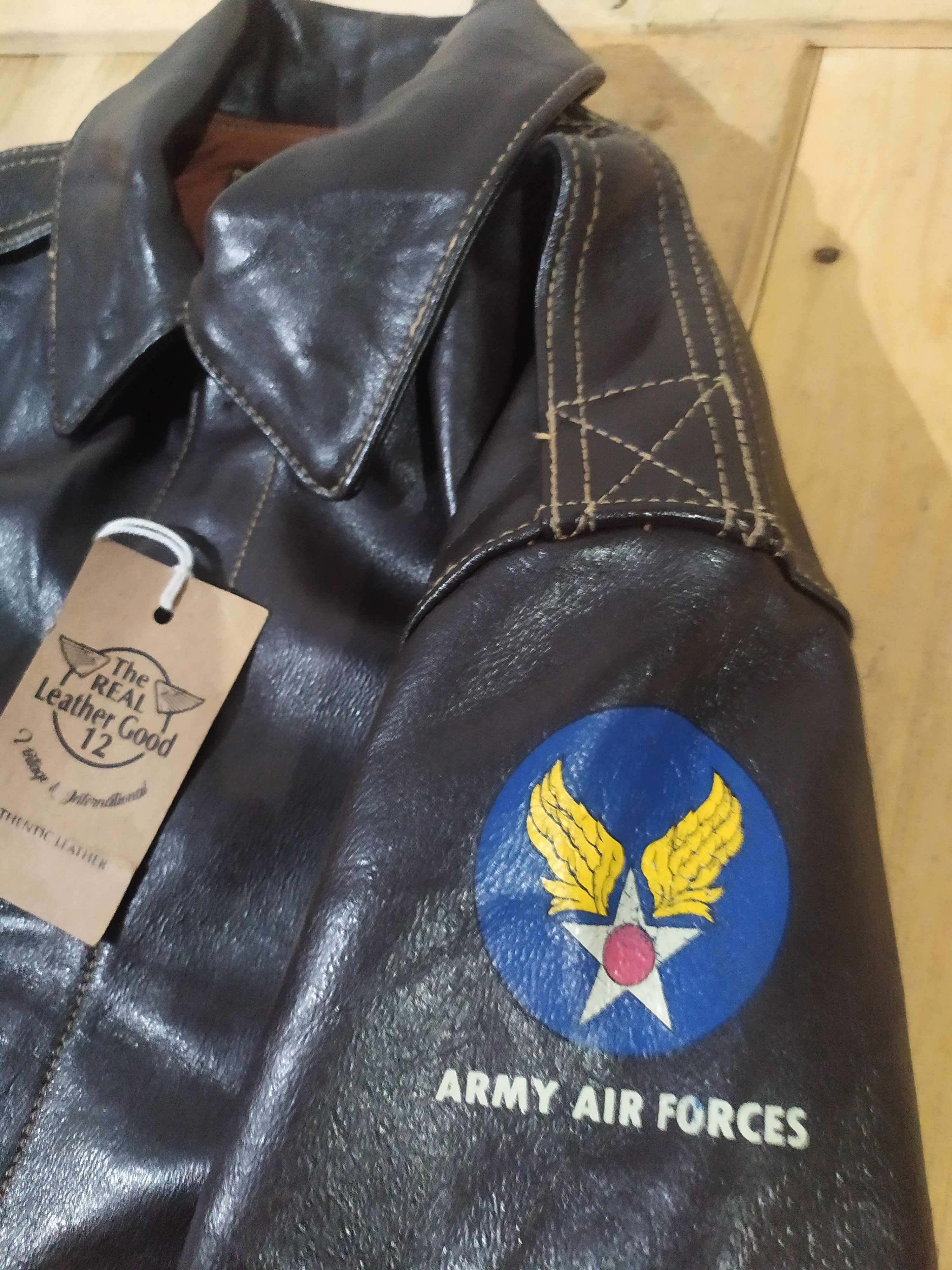 Genuine Leather MORGAN PRODUCTIONS CRANE HILL TYPE A2 LEATHER FLIGHT JACKET Size US S / EU 44-46 / 1 - 6 Thumbnail