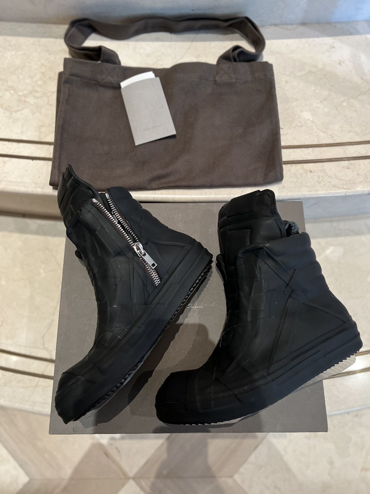 超格安一点 rubber performa owens Rick Owens Rick tapes in geobasket 靴