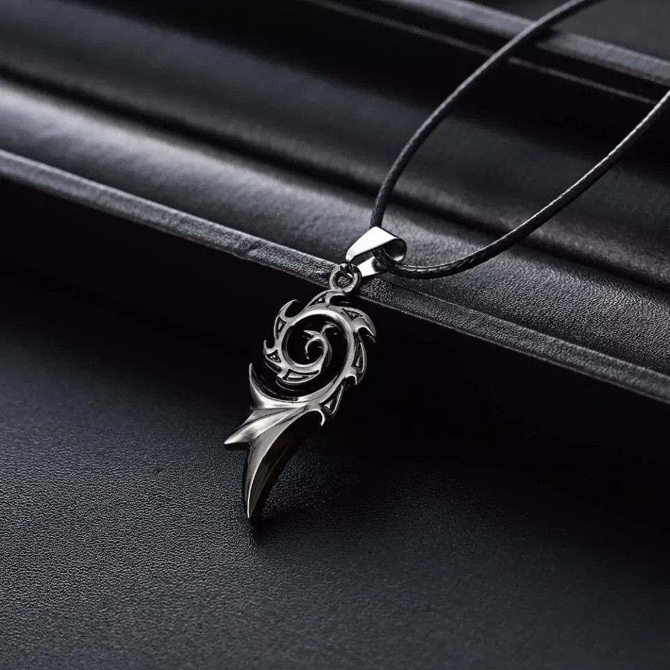 Jewelry Men's Punk Dragon Flame Titanium Necklace Size ONE SIZE - 2 Thumbnail