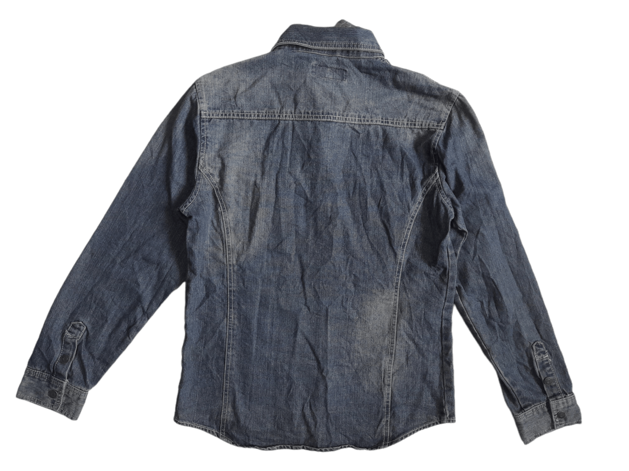 In The Attic In The Attic Distressed Denim Shirt (E88) Size US L / EU 52-54 / 3 - 7 Thumbnail