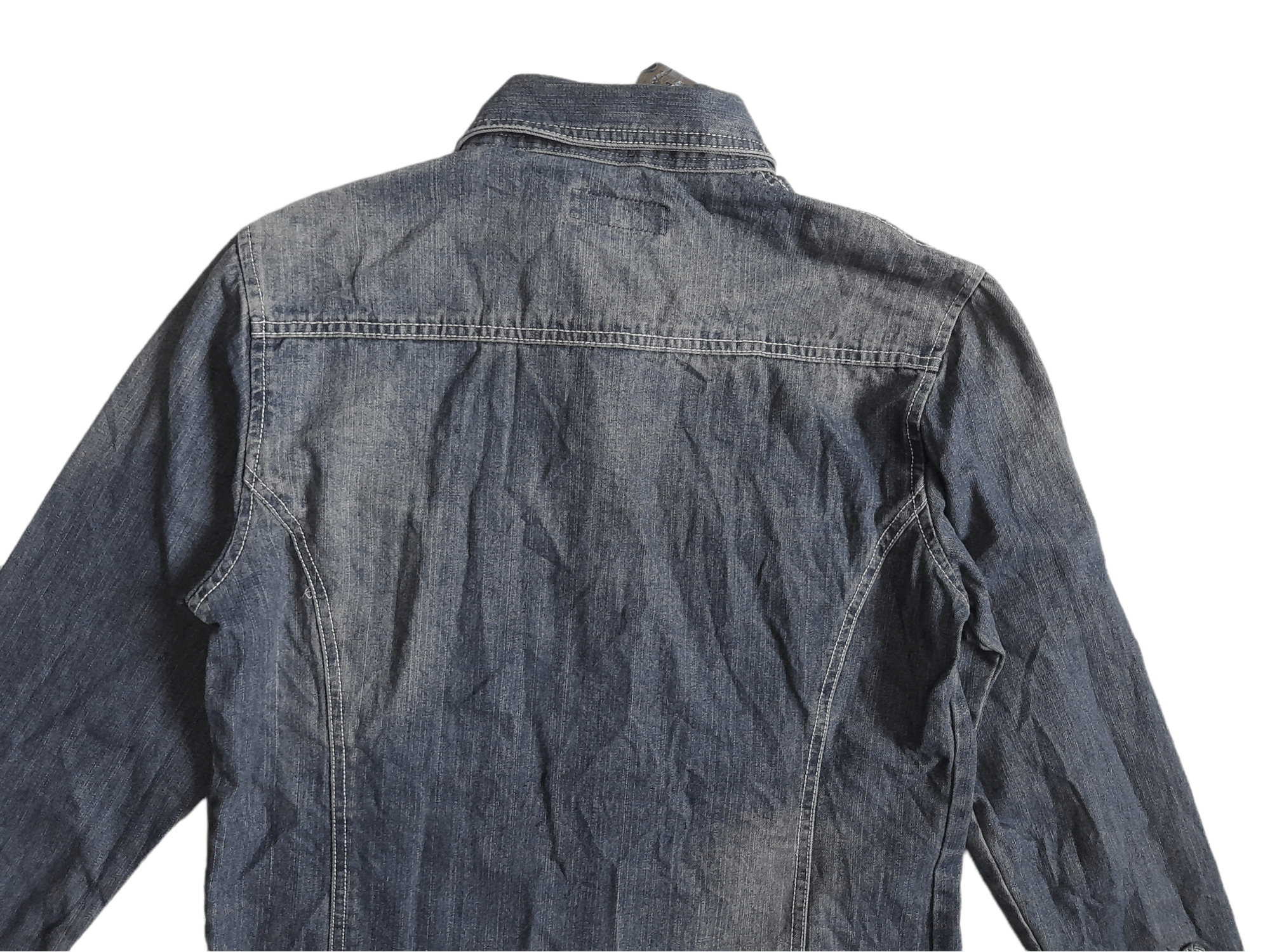 In The Attic In The Attic Distressed Denim Shirt (E88) Size US L / EU 52-54 / 3 - 8 Thumbnail
