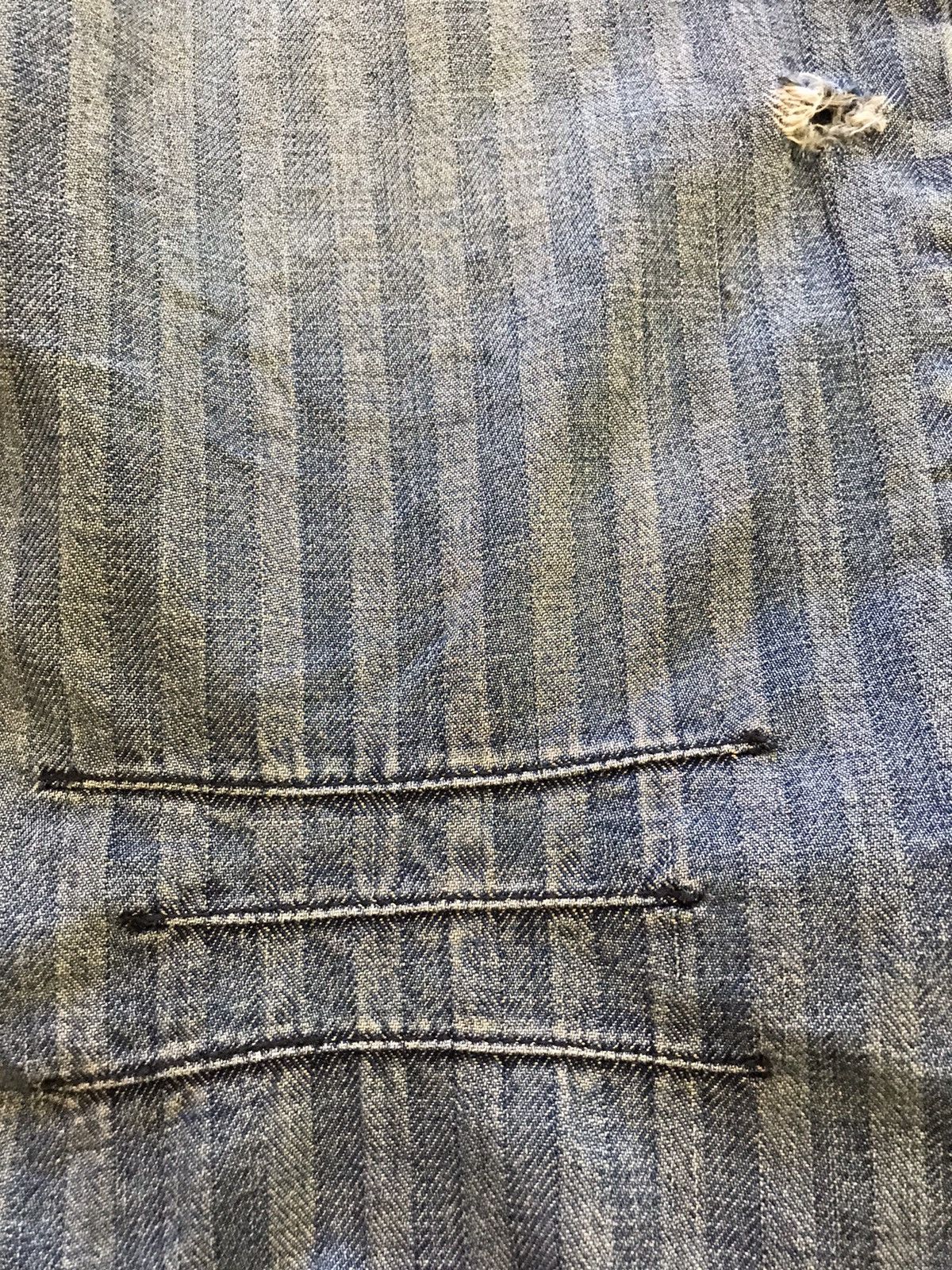 If Six Was Nine Rupert Flare Patchwork Hikory Bootcut Distressed Jeans Size US 33 - 14 Thumbnail
