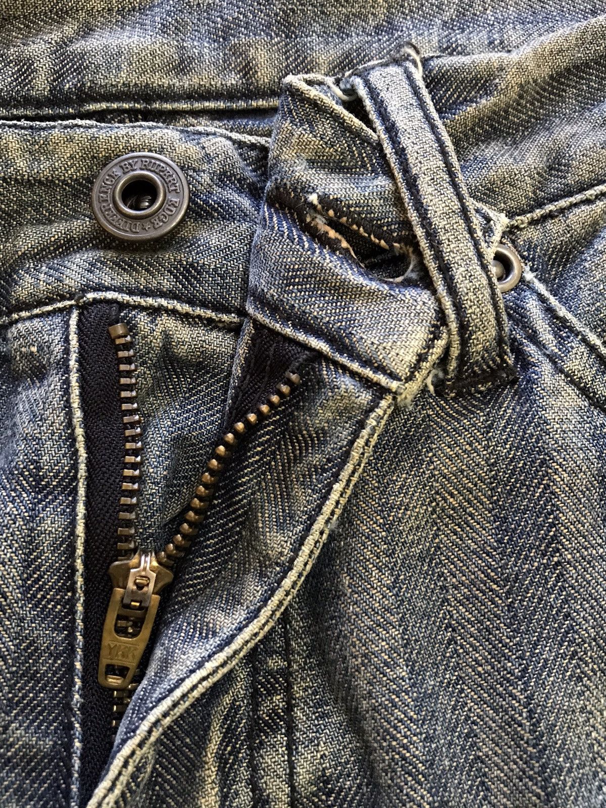 If Six Was Nine Rupert Flare Patchwork Hikory Bootcut Distressed Jeans Size US 33 - 5 Thumbnail
