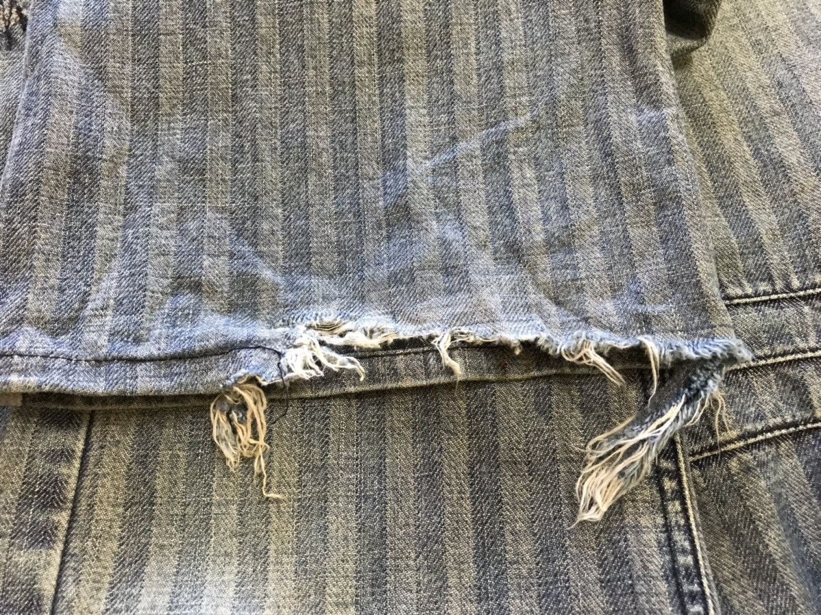If Six Was Nine Rupert Flare Patchwork Hikory Bootcut Distressed Jeans Size US 33 - 15 Thumbnail
