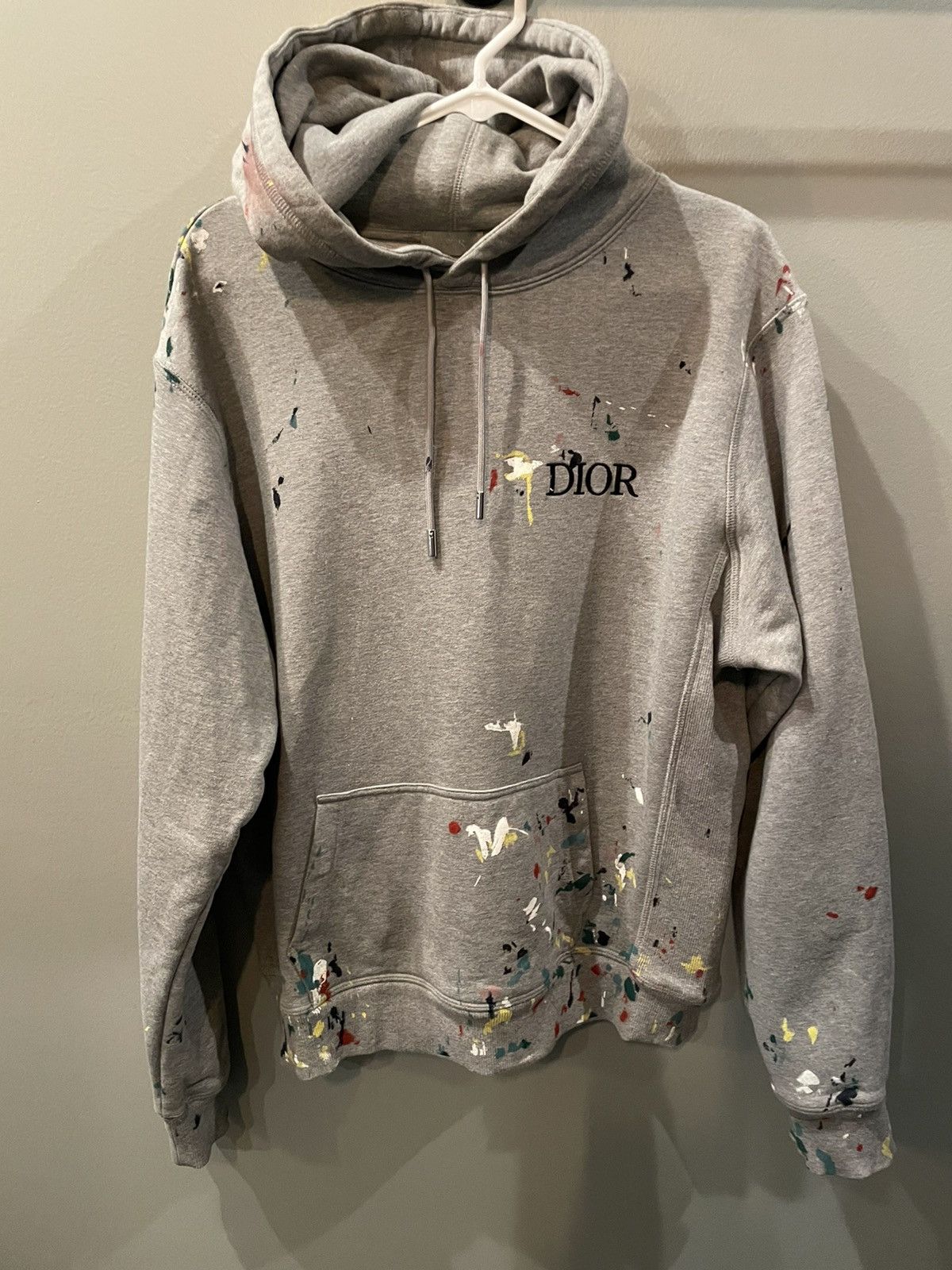 Dior Paint splatter hoodie Grailed