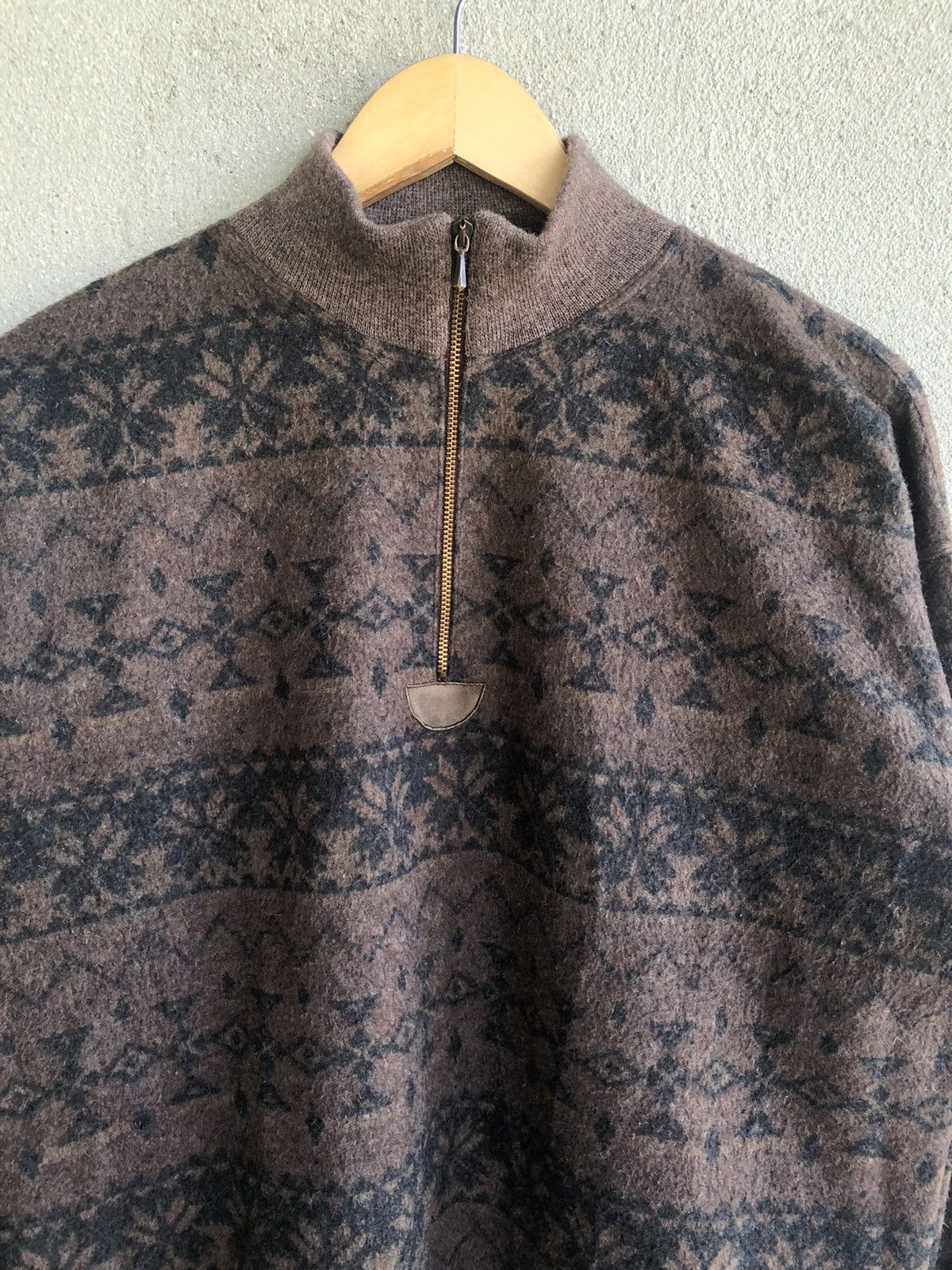 L.L. Bean Vintage LL BEAN wool mock neck half zipper Size L / US 10 / IT 46 - 5 Thumbnail