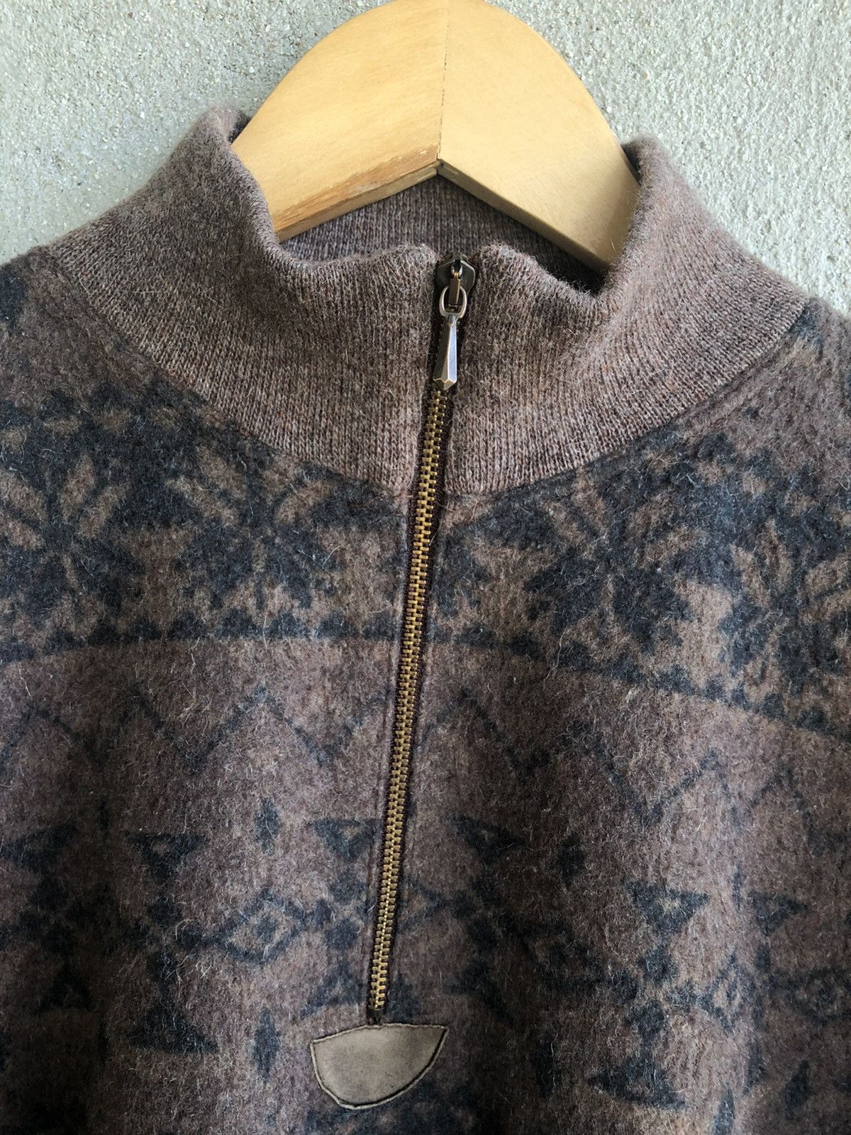 L.L. Bean Vintage LL BEAN wool mock neck half zipper Size L / US 10 / IT 46 - 6 Thumbnail