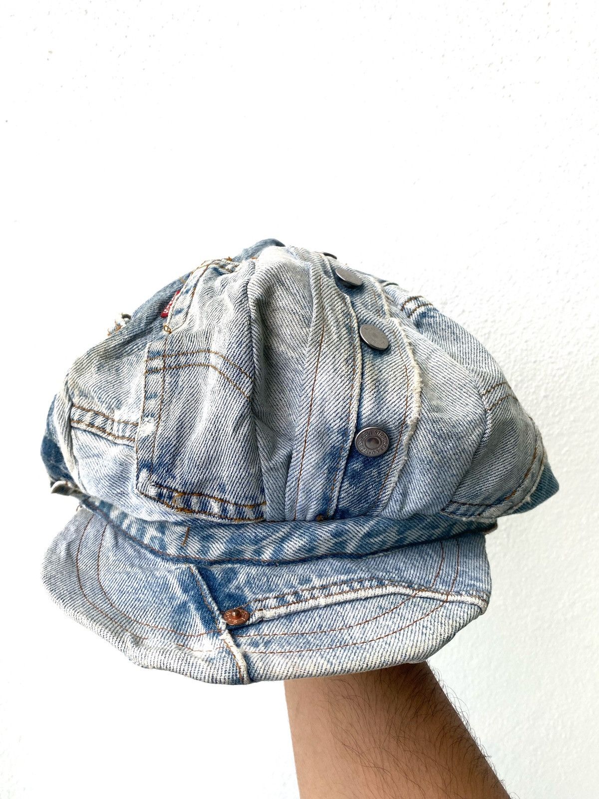 Levi's × Levi's Vintage Clothing ARCHIEVE! Levi’s 501 custom patchwork mushroom cap hats Size ONE SIZE - 2 Thumbnail