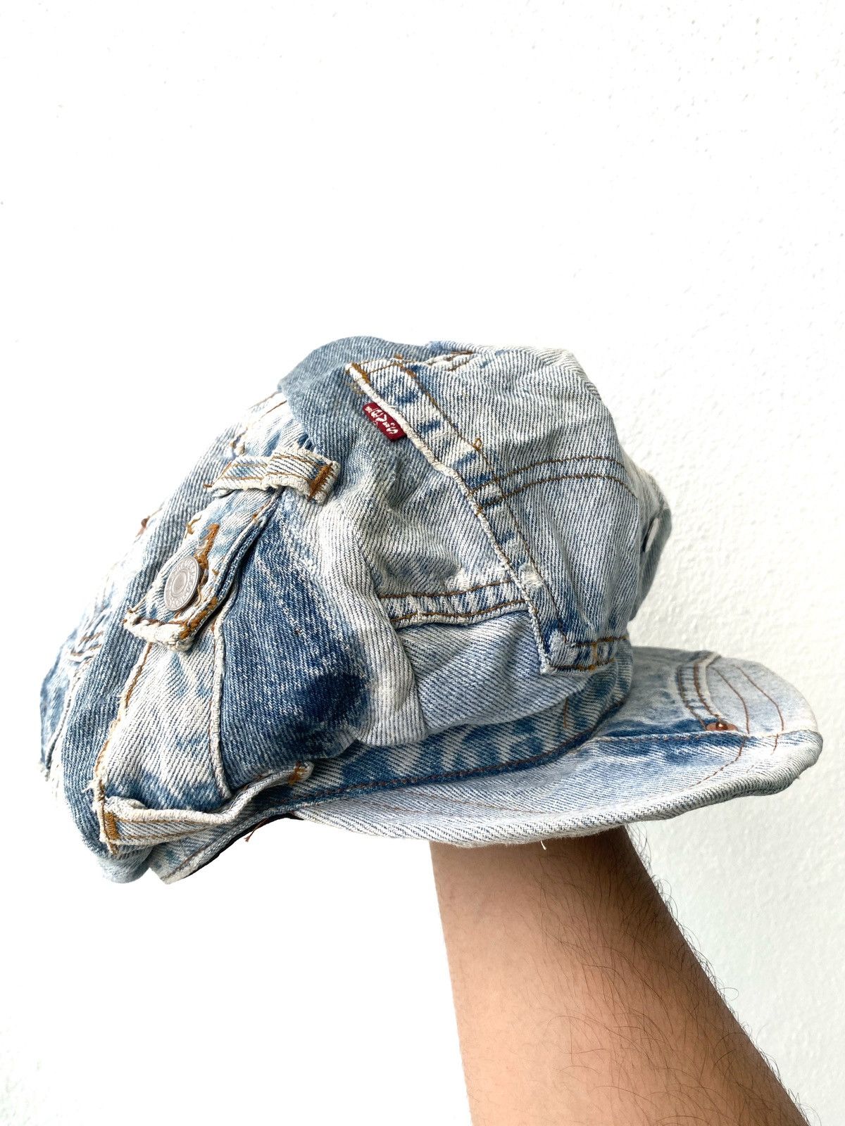 Levi's × Levi's Vintage Clothing ARCHIEVE! Levi’s 501 custom patchwork mushroom cap hats Size ONE SIZE - 1 Thumbnail
