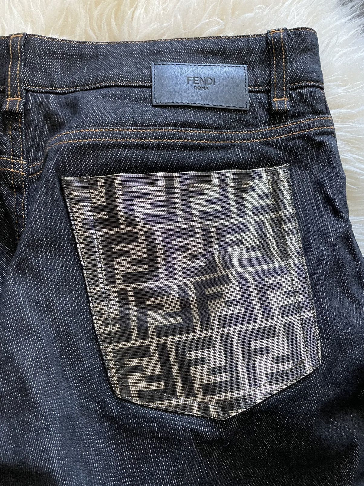 Fendi Iconic Runway FF Fendi Logo Denim Jeans Limited Edition Size US 33 - 23 Thumbnail