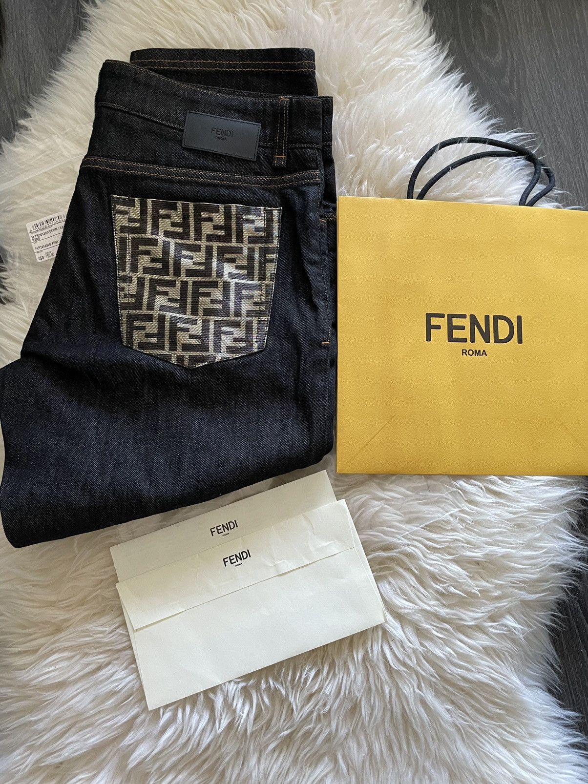 Fendi Iconic Runway FF Fendi Logo Denim Jeans Limited Edition Size US 33 - 2 Thumbnail