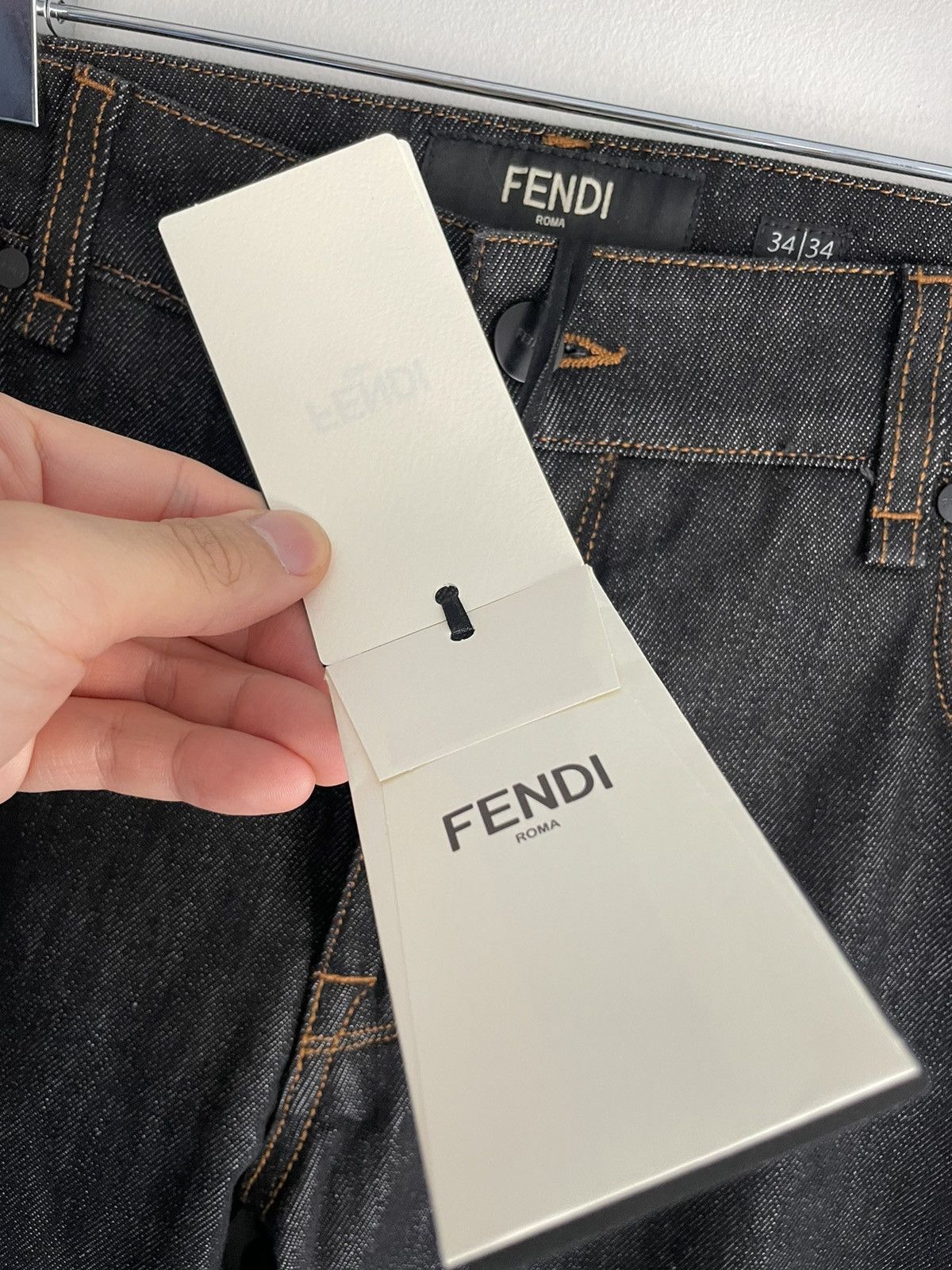 Fendi Iconic Runway FF Fendi Logo Denim Jeans Limited Edition Size US 33 - 7 Thumbnail