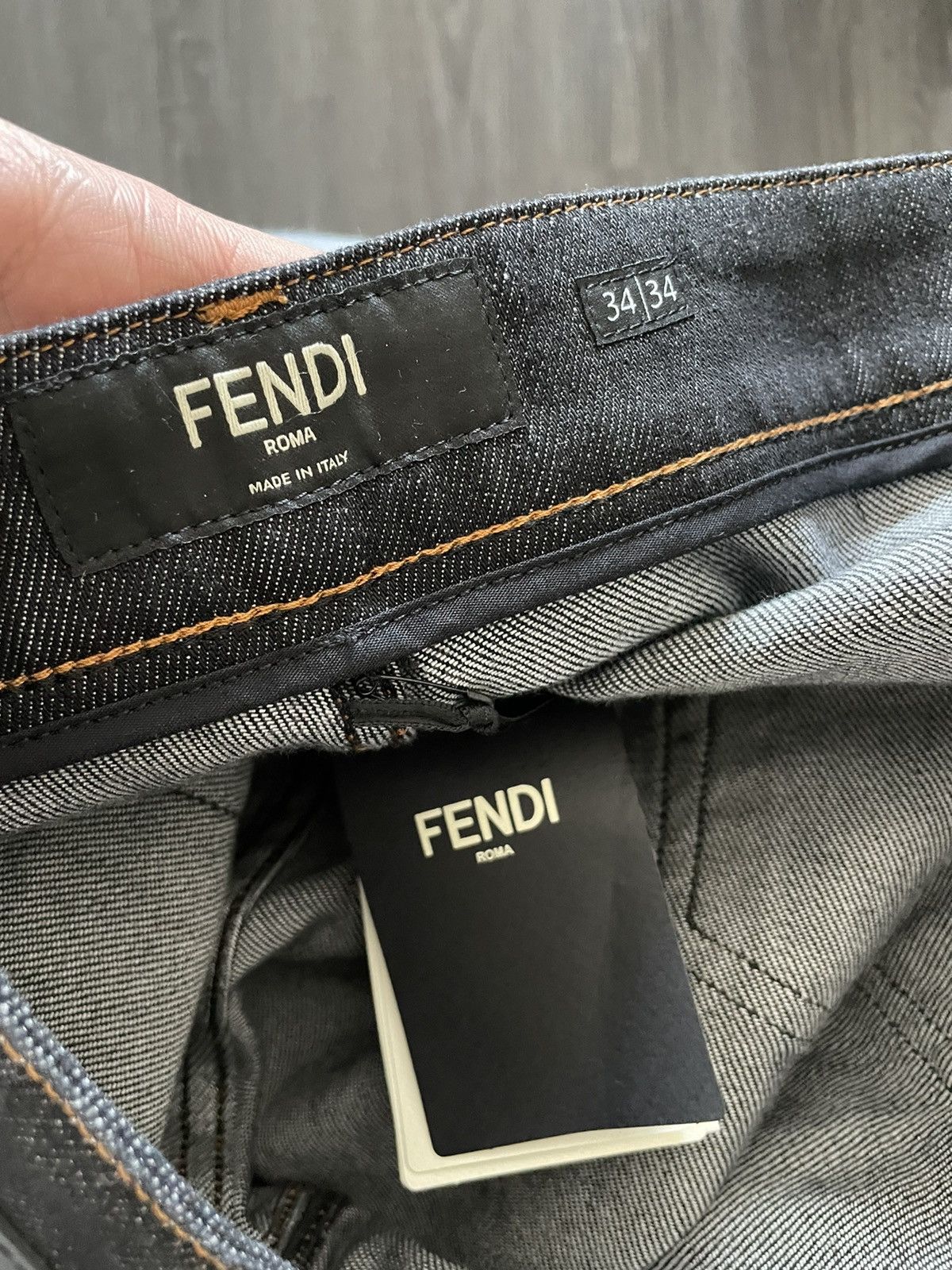 Fendi Iconic Runway FF Fendi Logo Denim Jeans Limited Edition Size US 33 - 21 Thumbnail