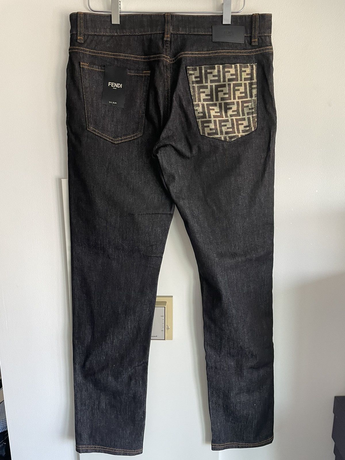 Fendi Iconic Runway FF Fendi Logo Denim Jeans Limited Edition Size US 33 - 1 Thumbnail