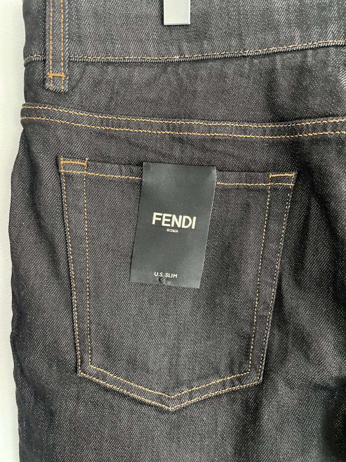 Fendi Iconic Runway FF Fendi Logo Denim Jeans Limited Edition Size US 33 - 11 Thumbnail