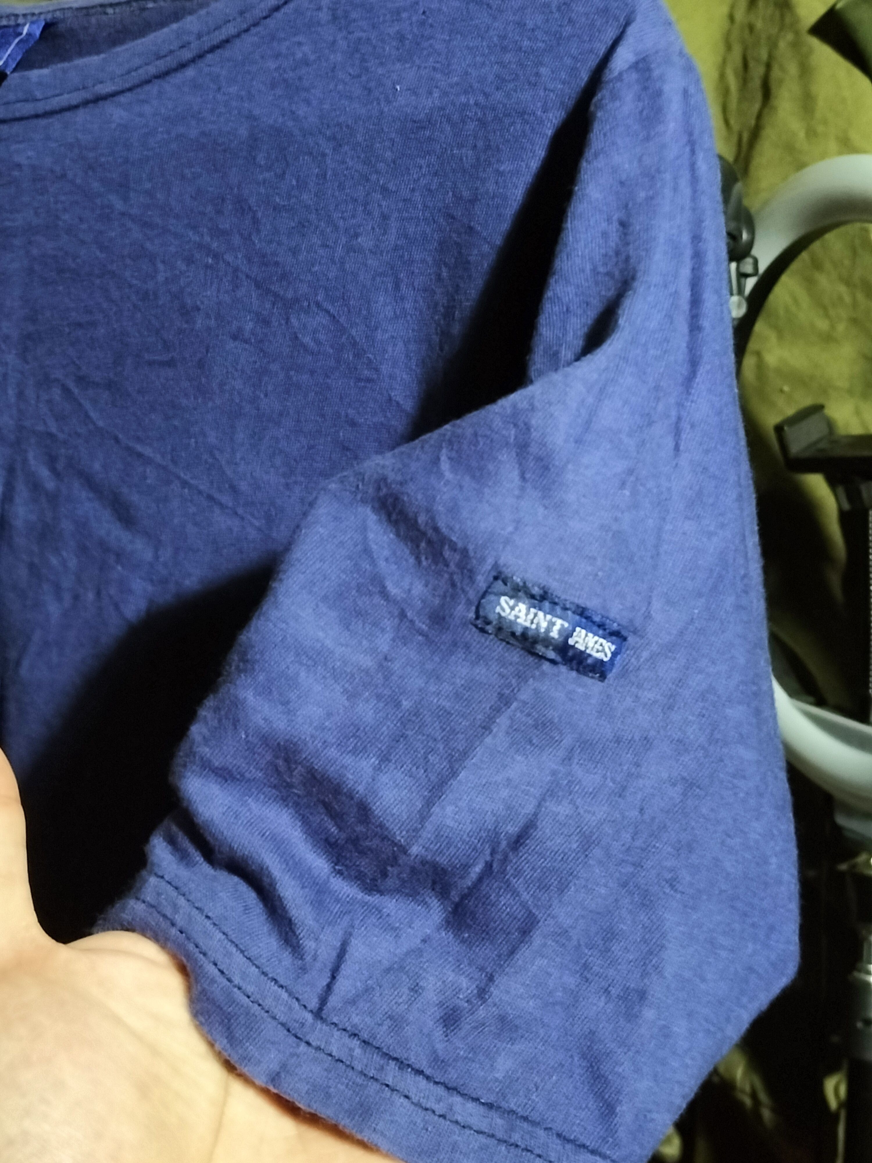 Saint James Vintage Saint James Plain Tee Made in France navy fashion Size US S / EU 44-46 / 1 - 3 Thumbnail