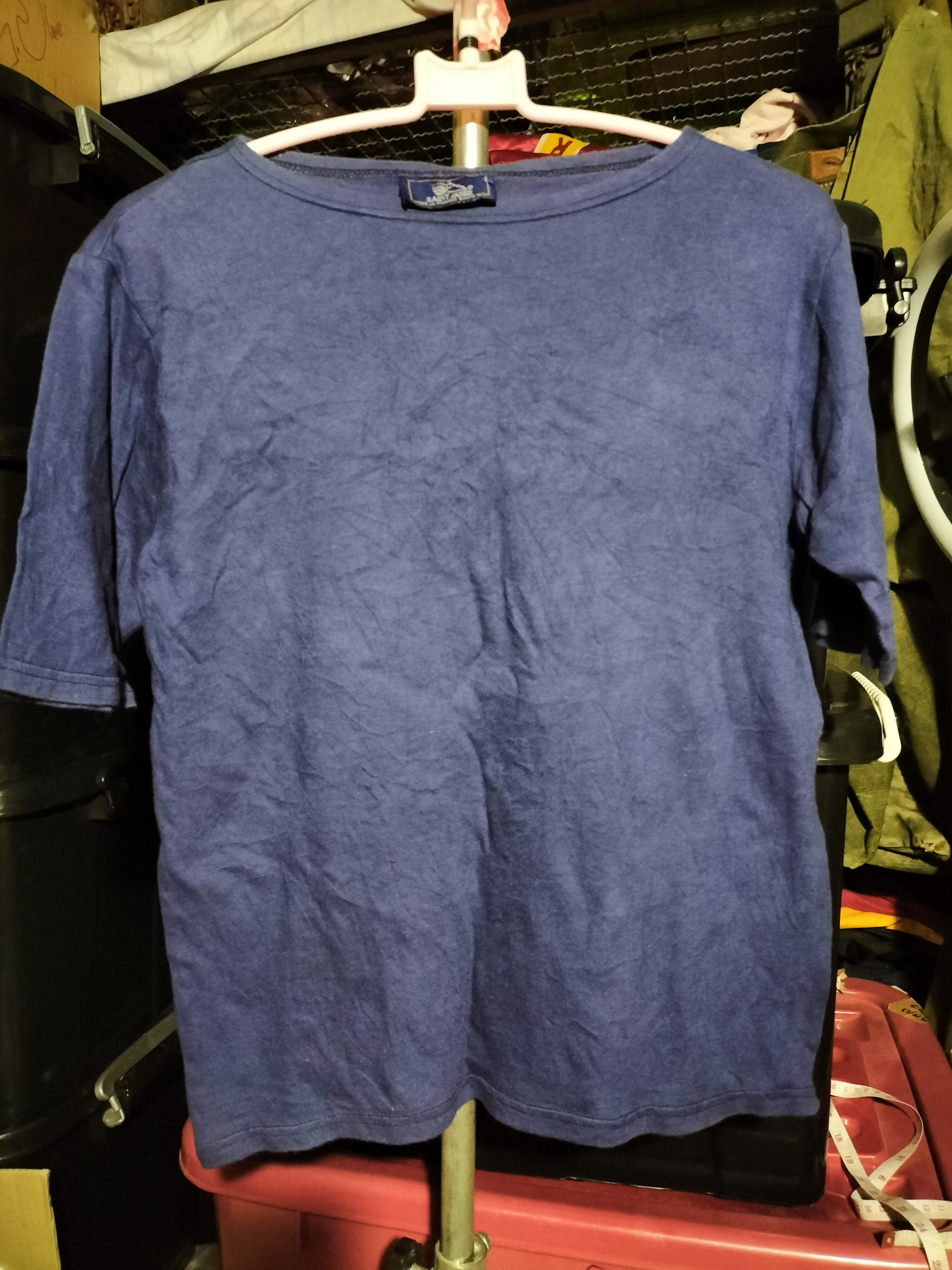 Saint James Vintage Saint James Plain Tee Made in France navy fashion Size US S / EU 44-46 / 1 - 1 Thumbnail
