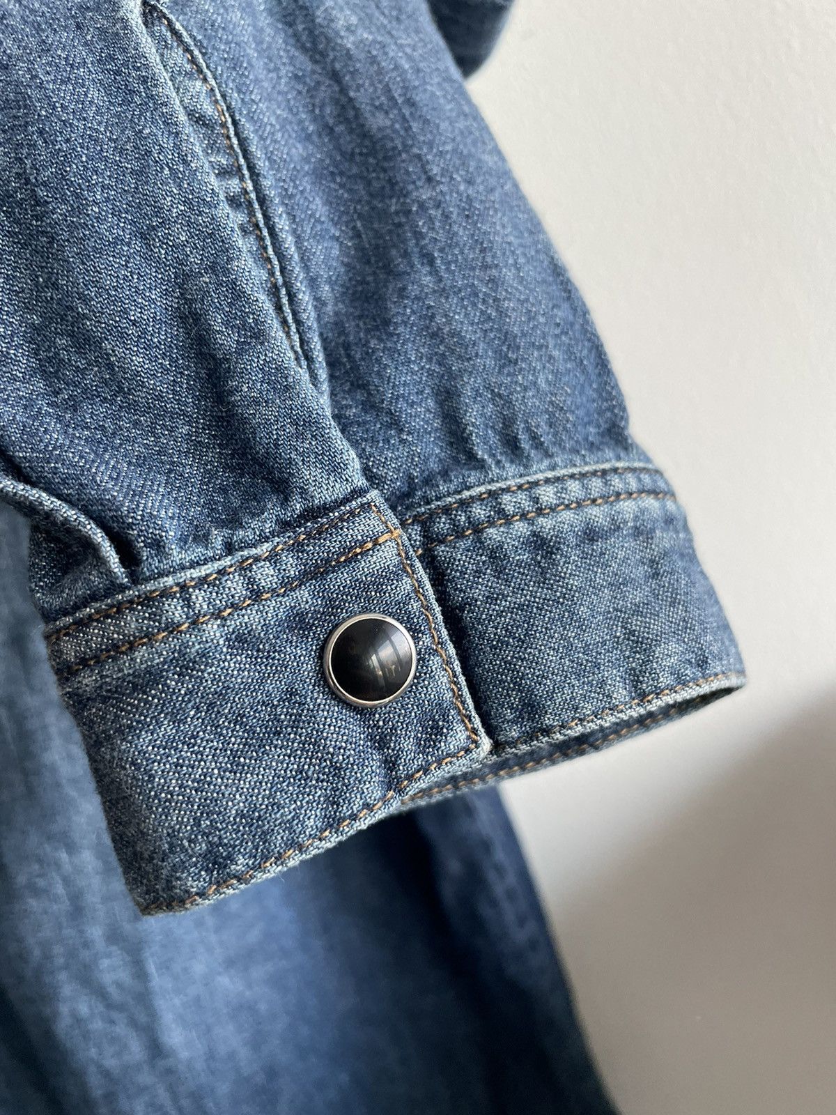 Saint Laurent Paris × Yves Saint Laurent Brand NEW Runway Saint Laurent Denim Shirt Size US XL / EU 56 / 4 - 14 Thumbnail