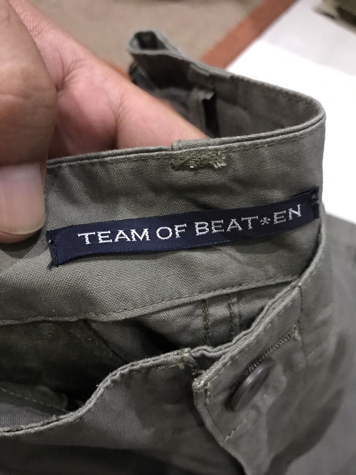 Japanese Brand TEAM OF BEAT*EN Japan Street Wear Tokyo Fashion Cargo Pant Size US 28 / EU 44 - 14 Thumbnail