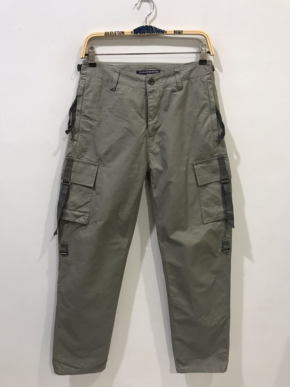 Japanese Brand TEAM OF BEAT*EN Japan Street Wear Tokyo Fashion Cargo Pant Size US 28 / EU 44 - 1 Thumbnail