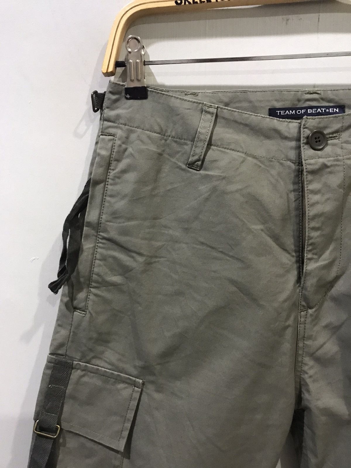 Japanese Brand TEAM OF BEAT*EN Japan Street Wear Tokyo Fashion Cargo Pant Size US 28 / EU 44 - 3 Thumbnail