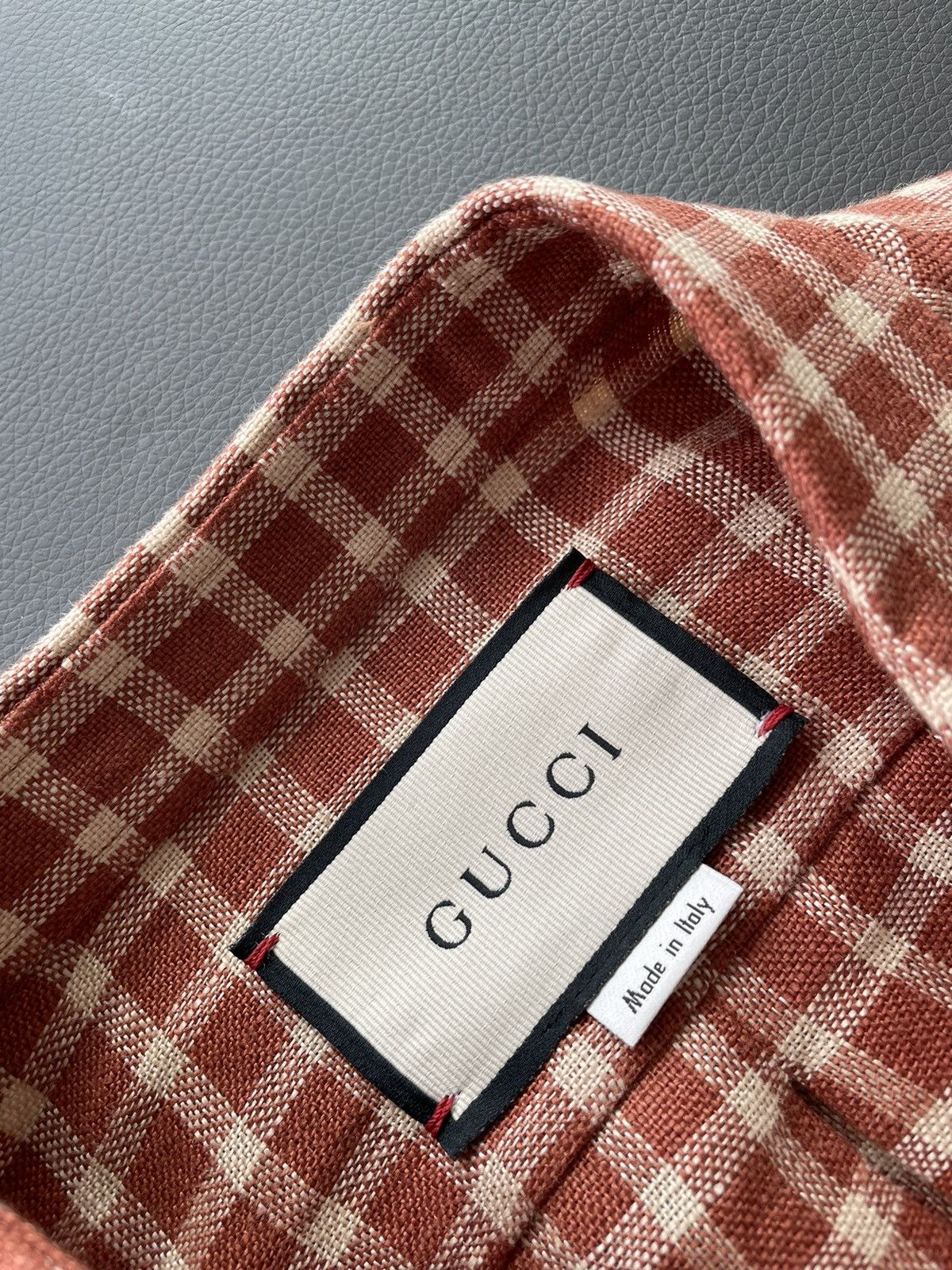 Gucci Brand New Super Runway Gucci Logo Shirt Linen Shirt Size US M / EU 48-50 / 2 - 4 Thumbnail