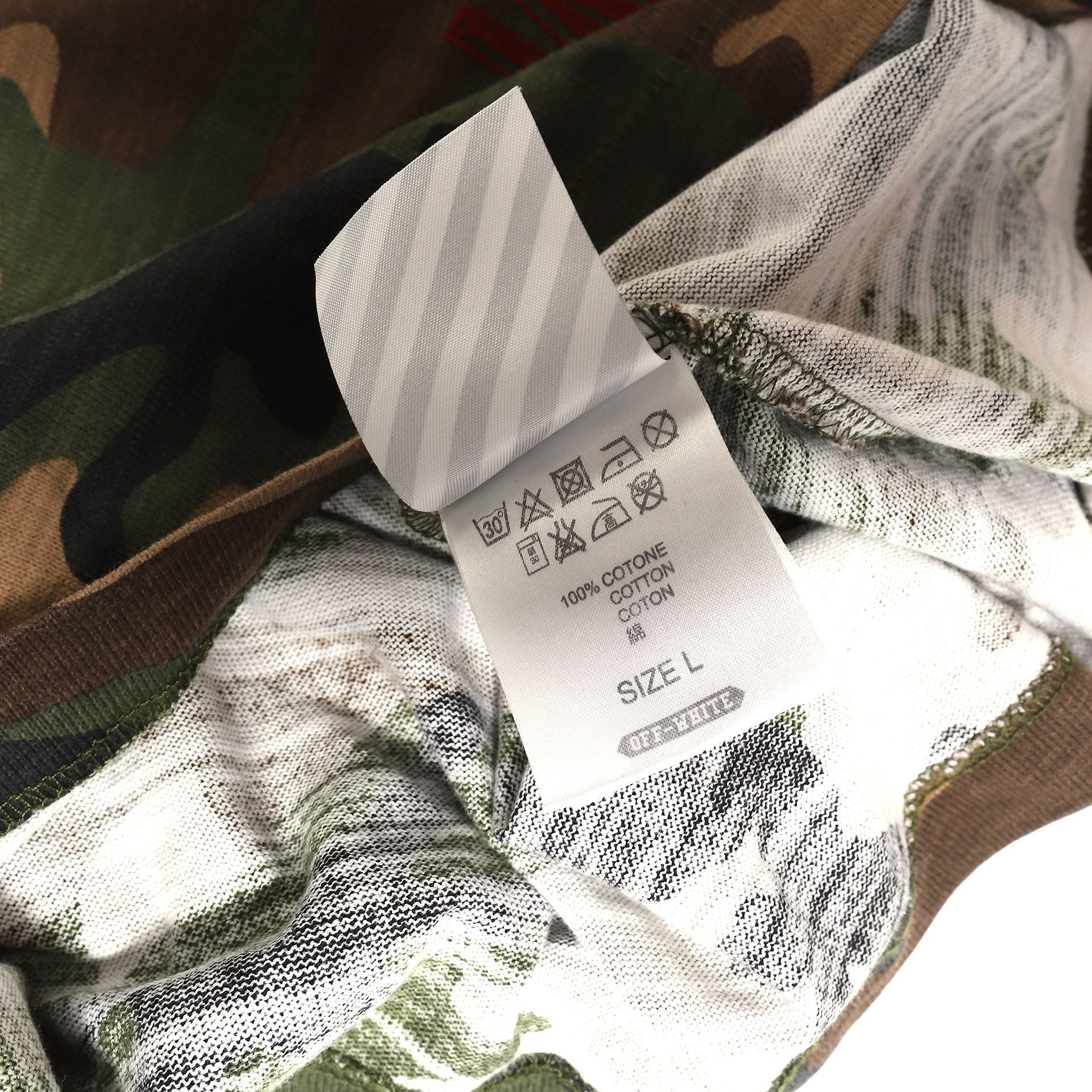 Off-White Camouflage Red Velvet T-Shirt Size US L / EU 52-54 / 3 - 5 Thumbnail