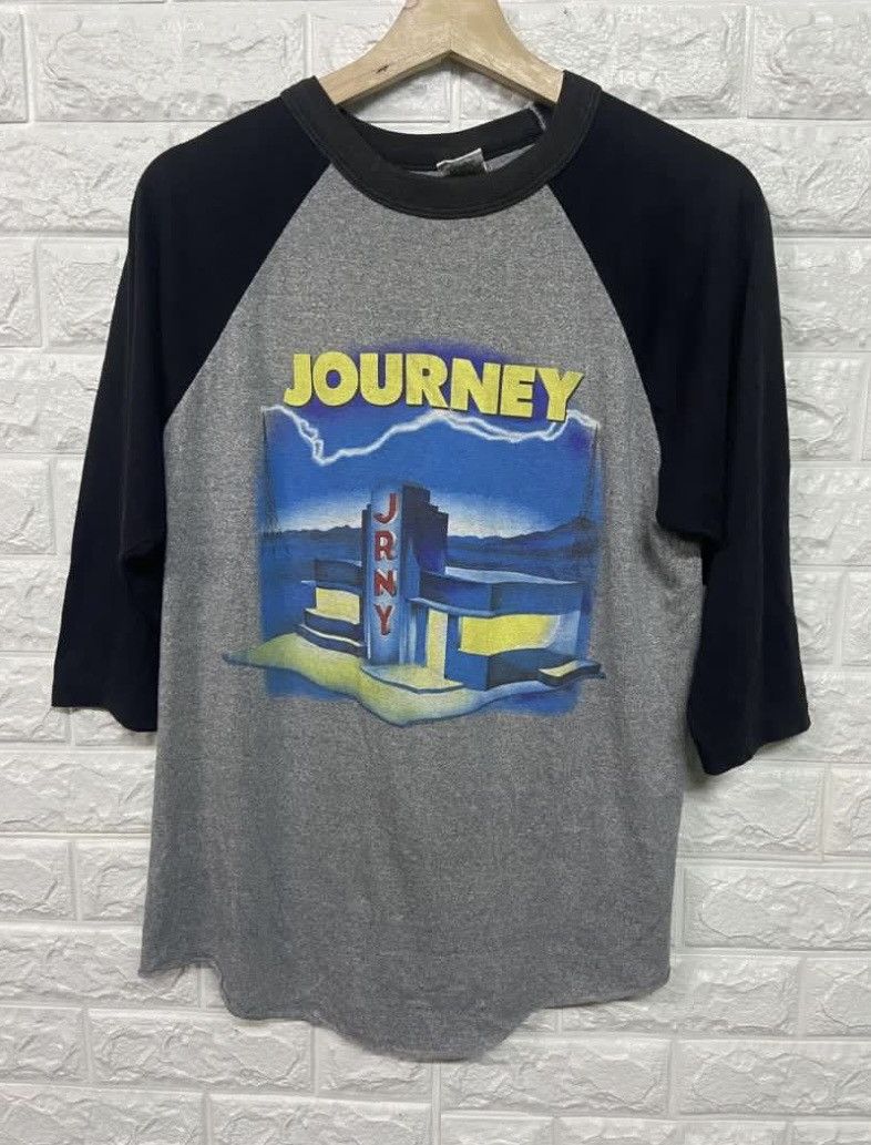 Vintage Band Journey World Tour 1986 Raglan 3/4 Shirt