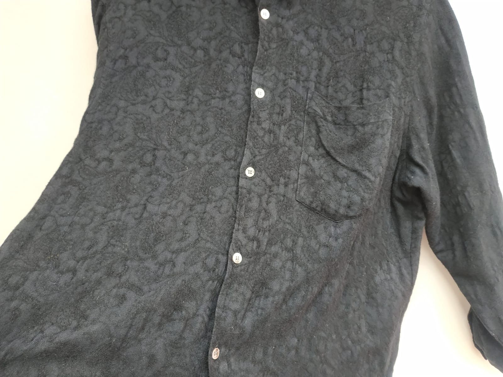Tete Homme 90's Mens Tenoras Japan, Wool-Rayon Texture Shirt Size US M / EU 48-50 / 2 - 6 Thumbnail
