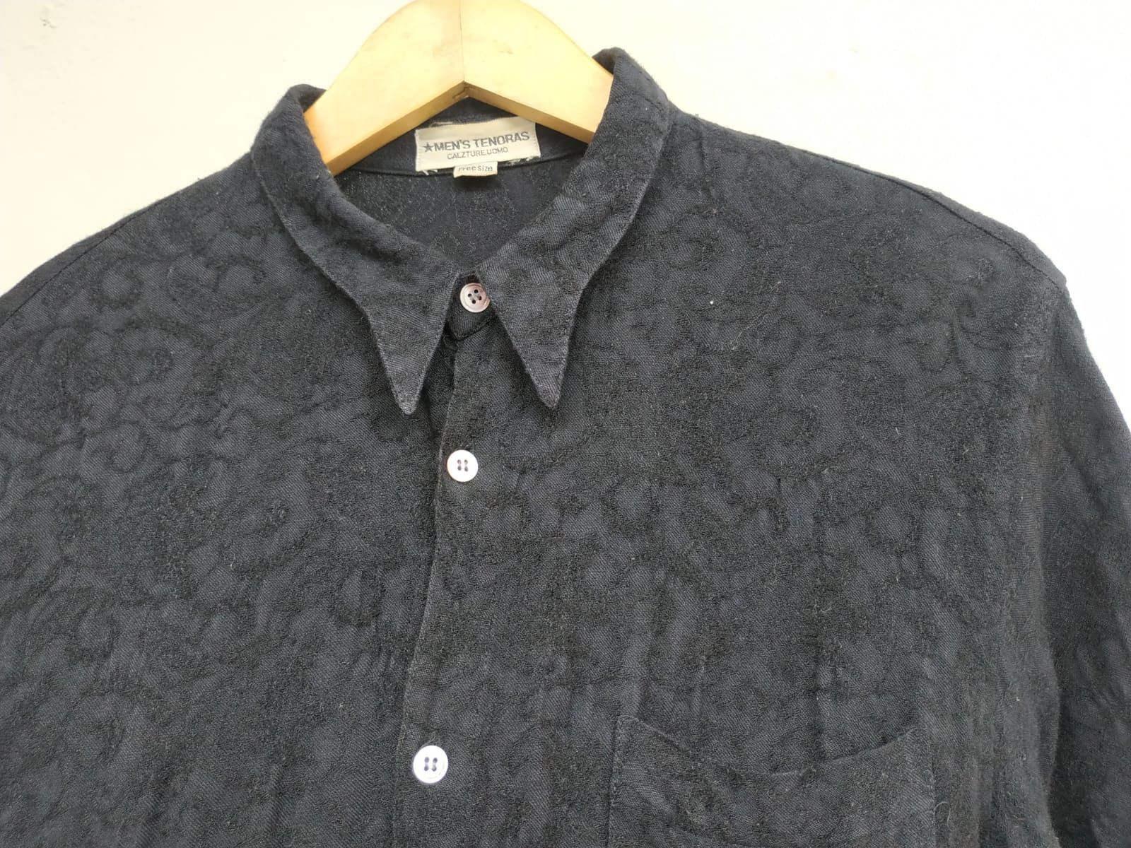 Tete Homme 90's Mens Tenoras Japan, Wool-Rayon Texture Shirt Size US M / EU 48-50 / 2 - 8 Thumbnail