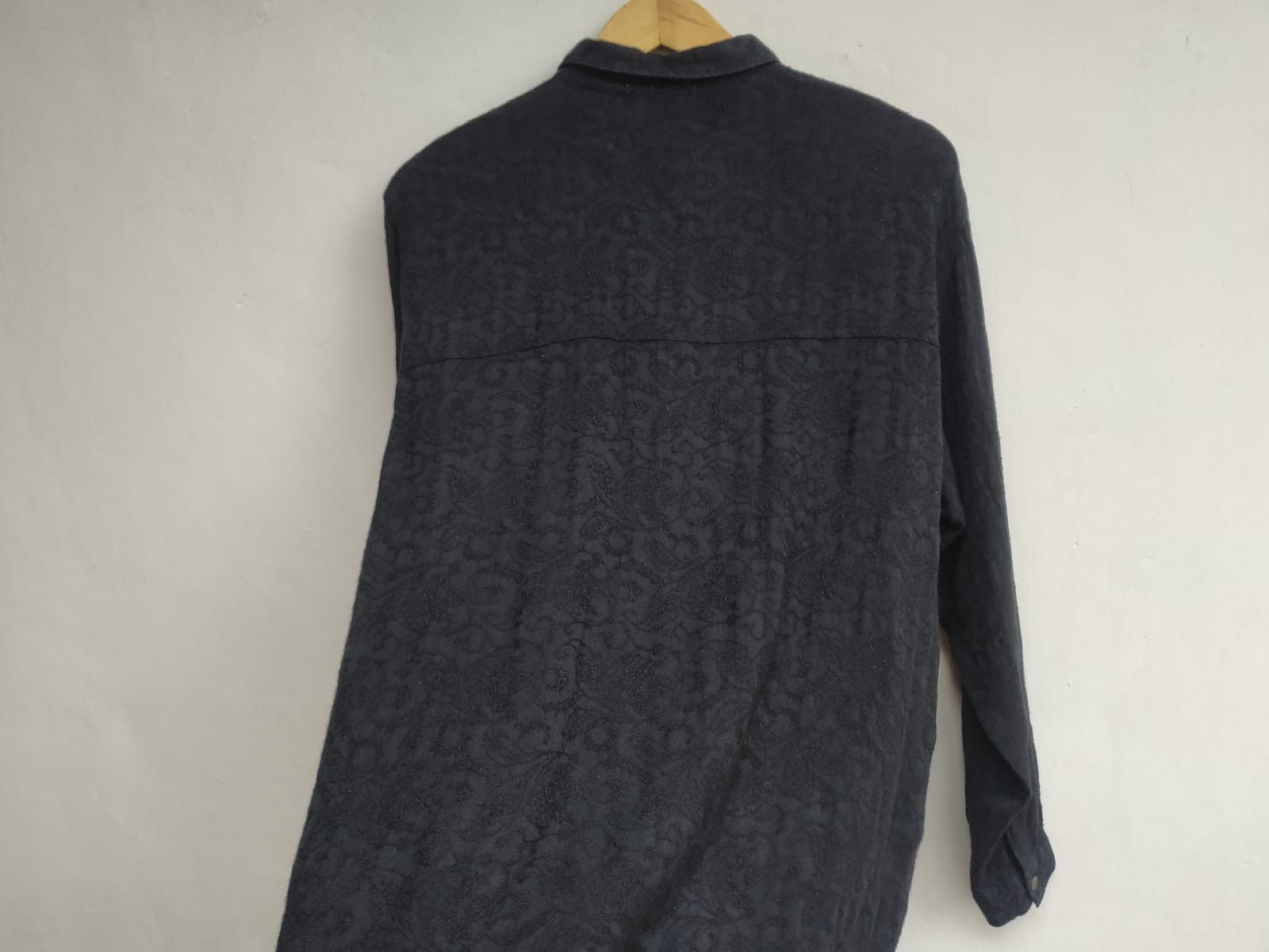 Tete Homme 90's Mens Tenoras Japan, Wool-Rayon Texture Shirt Size US M / EU 48-50 / 2 - 14 Thumbnail