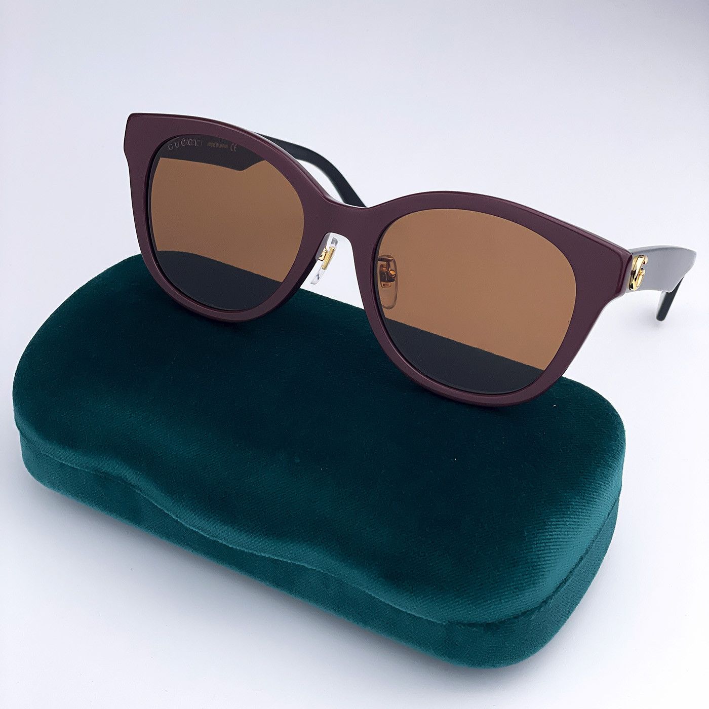 SALE! NEW GUCCI LOGO GG1002SK 003 Brown Black Brown Round Women Sunglasses GUCCI GG1002SK 003 Brown/Black Authentic Women Sunglasses  main image 3