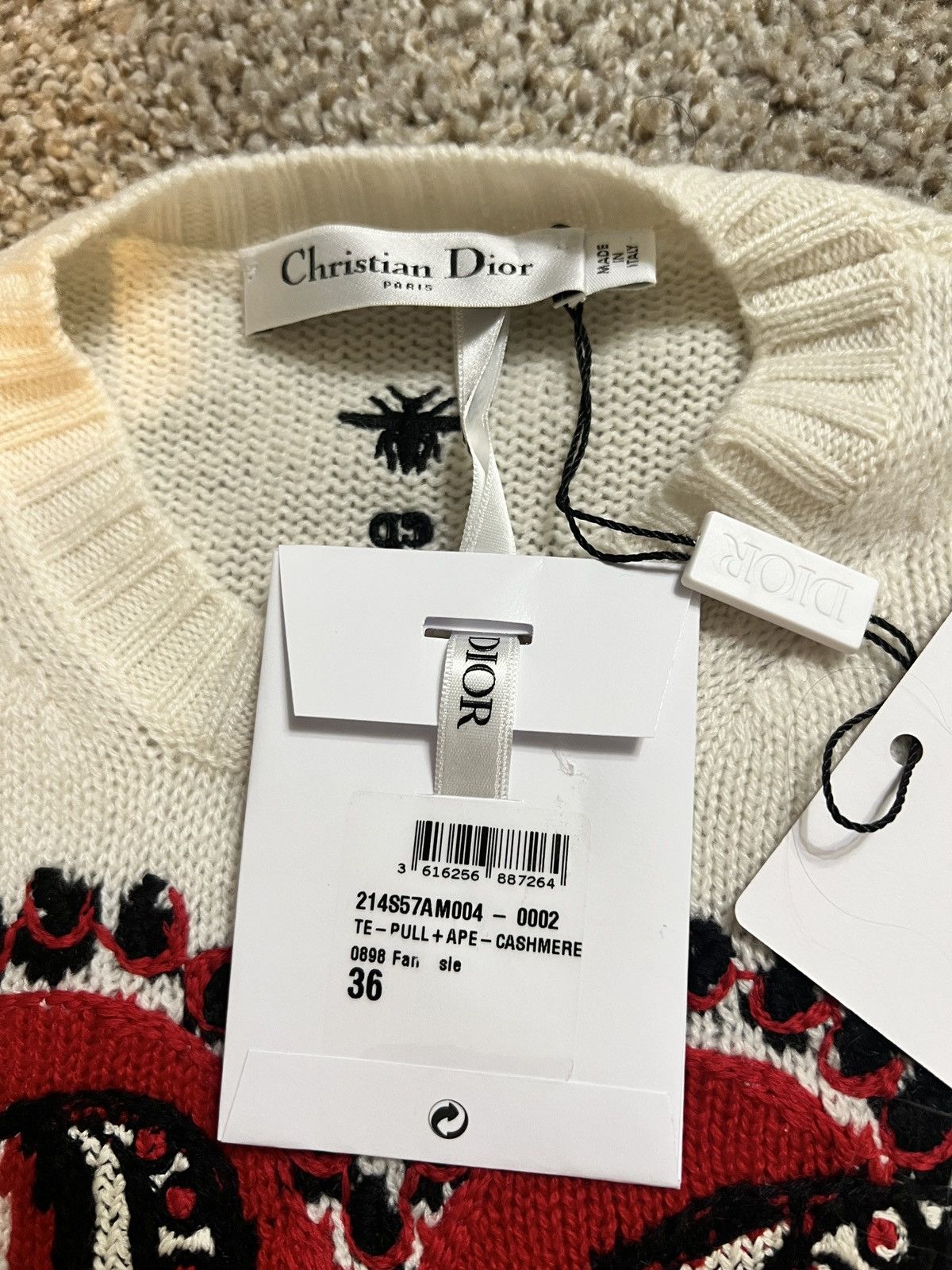Dior Lady Dior Cashmere Sweater Size US S / EU 44-46 / 1 - 3 Thumbnail