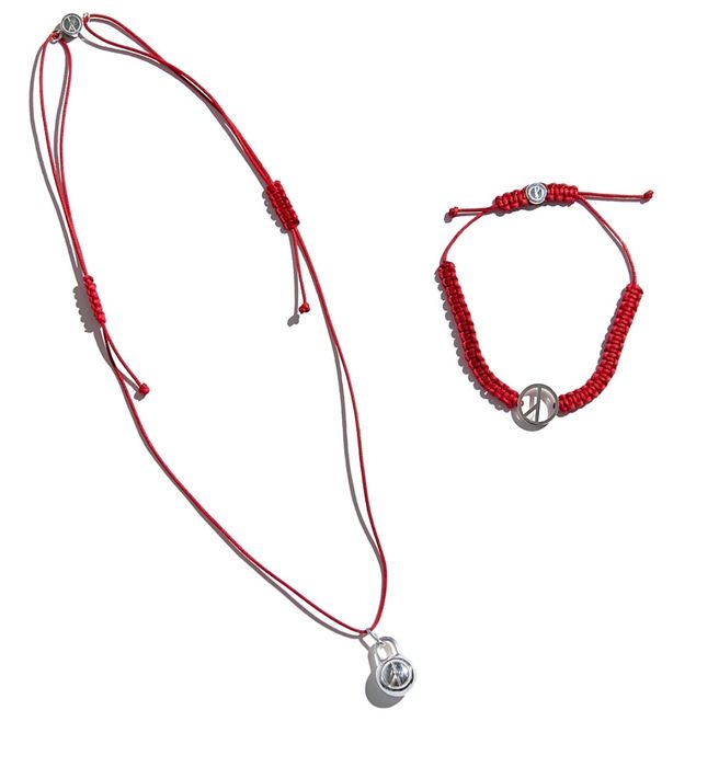 peaceminusone PMO Necklace and Bracelet Set #1 Red | Grailed