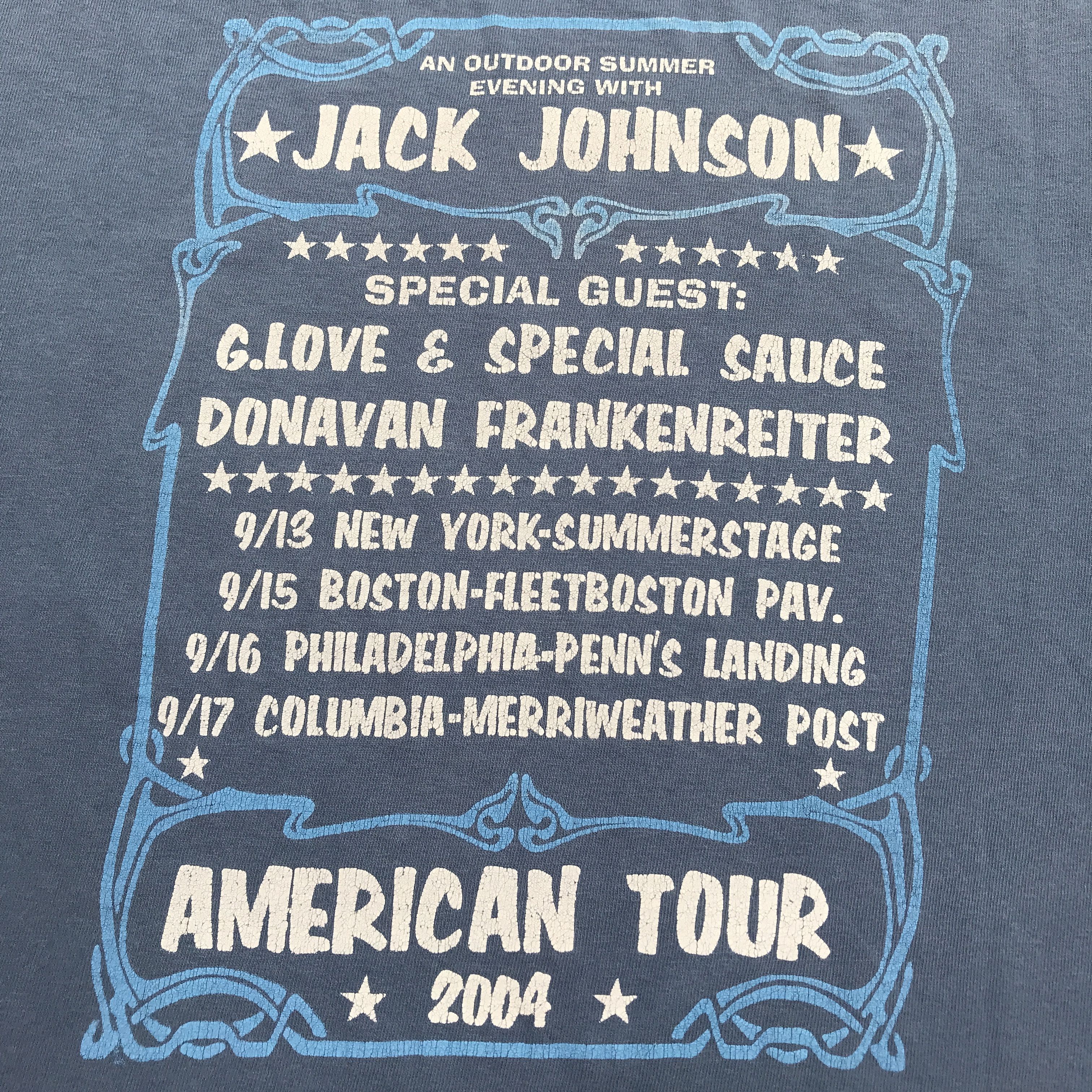 Vintage Y2K 2004 Jack Johnson World Tour Promo Tee Shirt - Main Image
