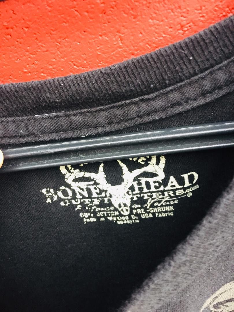 Japanese Brand × Vintage Vintage Head Hunter Bone Head Big Logo Black Colour Shirt Size US L / EU 52-54 / 3 - 6 Thumbnail