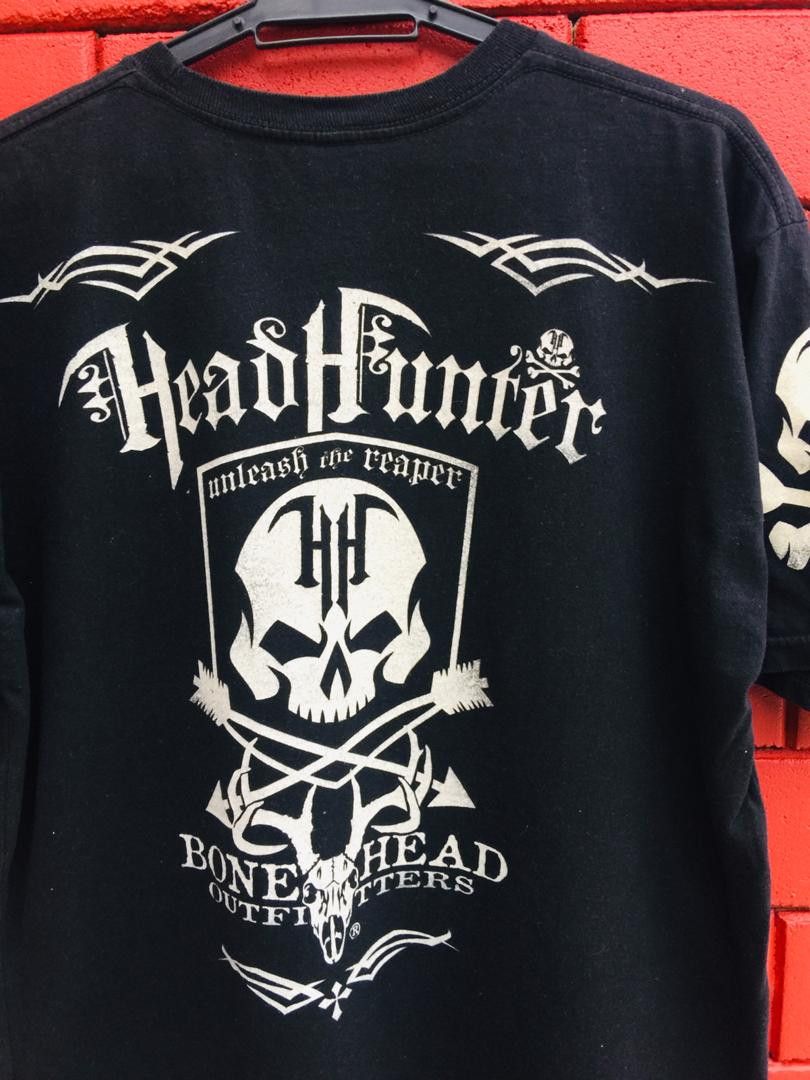 Japanese Brand × Vintage Vintage Head Hunter Bone Head Big Logo Black Colour Shirt Size US L / EU 52-54 / 3 - 5 Thumbnail
