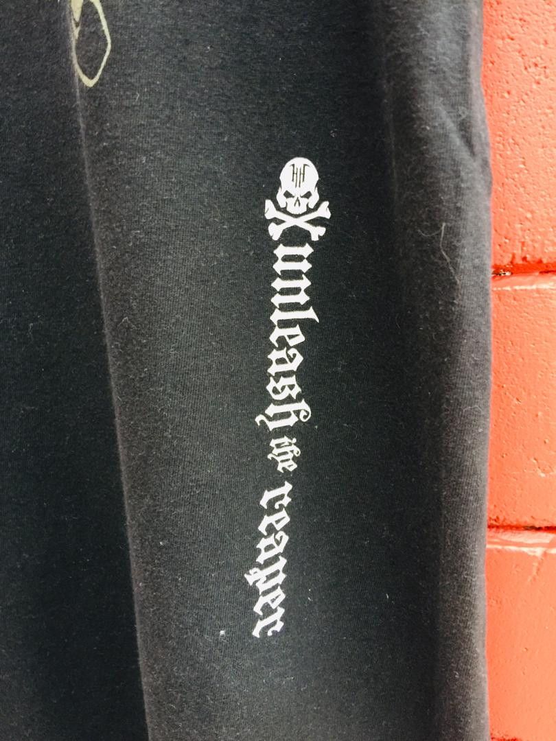 Japanese Brand × Vintage Vintage Head Hunter Bone Head Big Logo Black Colour Shirt Size US L / EU 52-54 / 3 - 3 Thumbnail