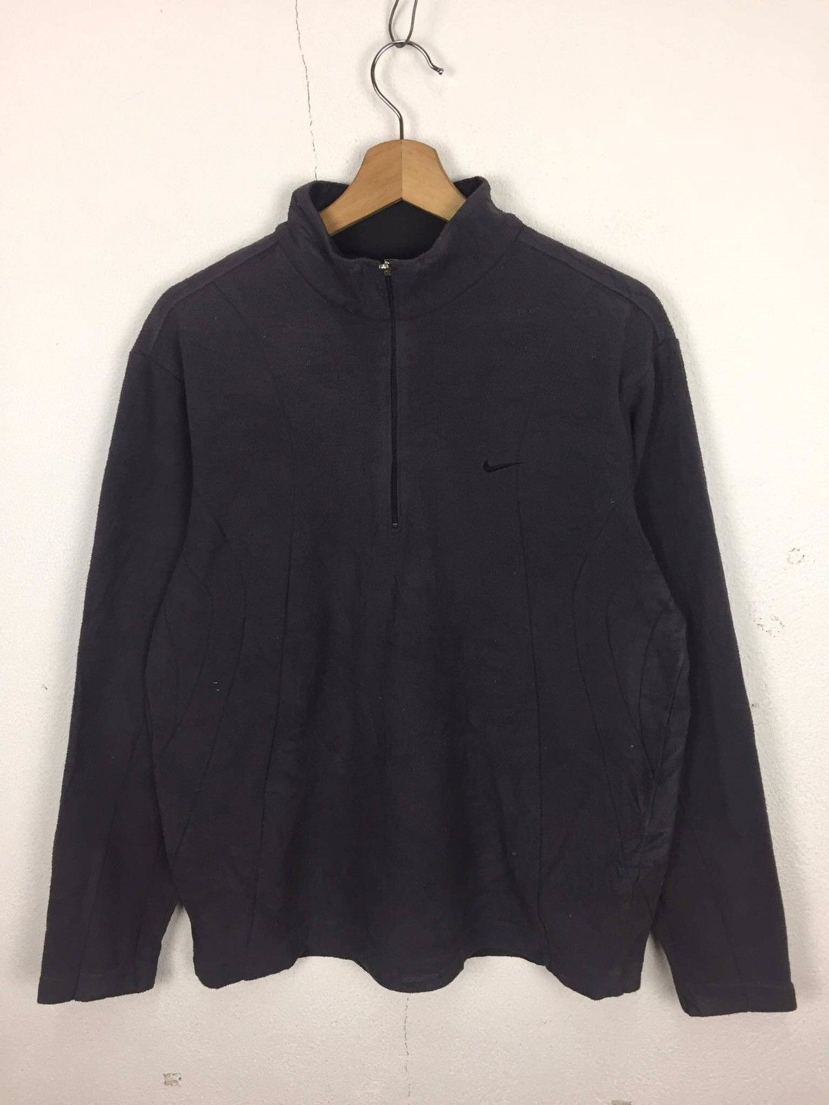 Nike Small Swoosh Logo Half Zip Fleece Jacket