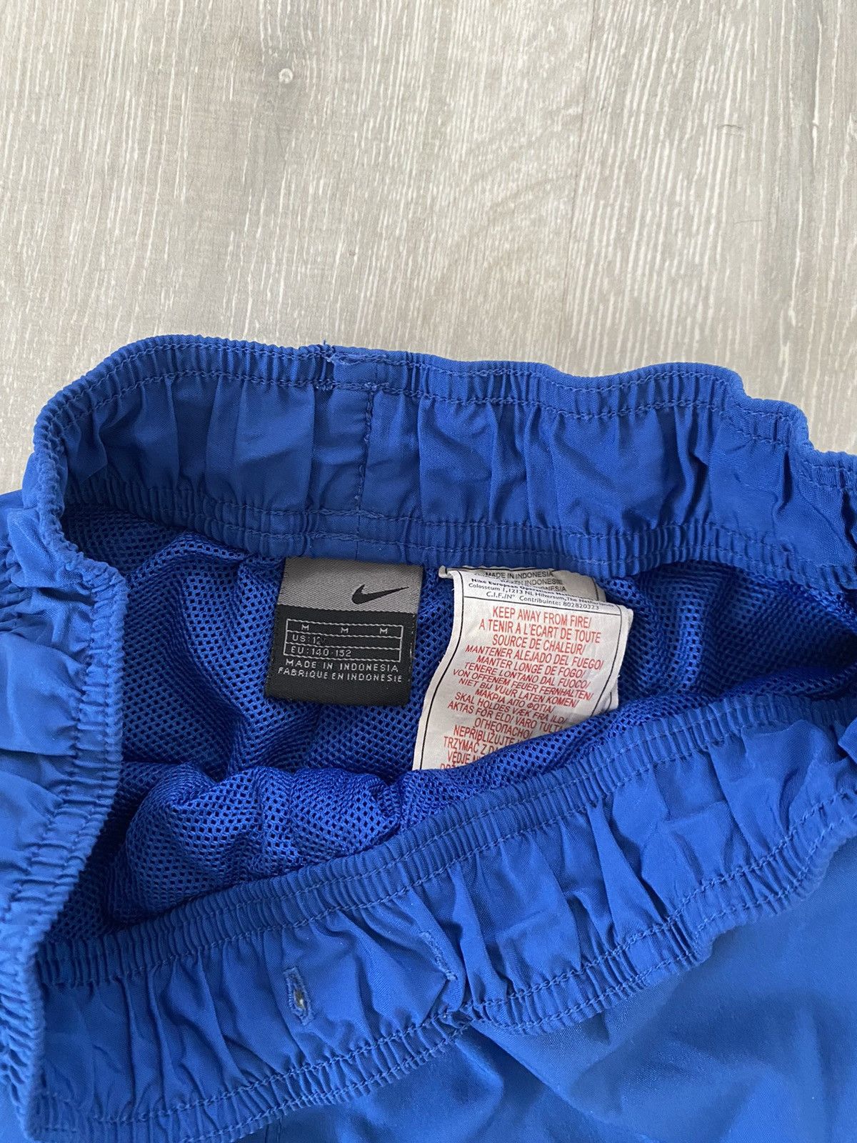 Nike × Vintage Nike vintage blue shorts track pant small swoosh basketball Size US 28 / EU 44 - 3 Thumbnail