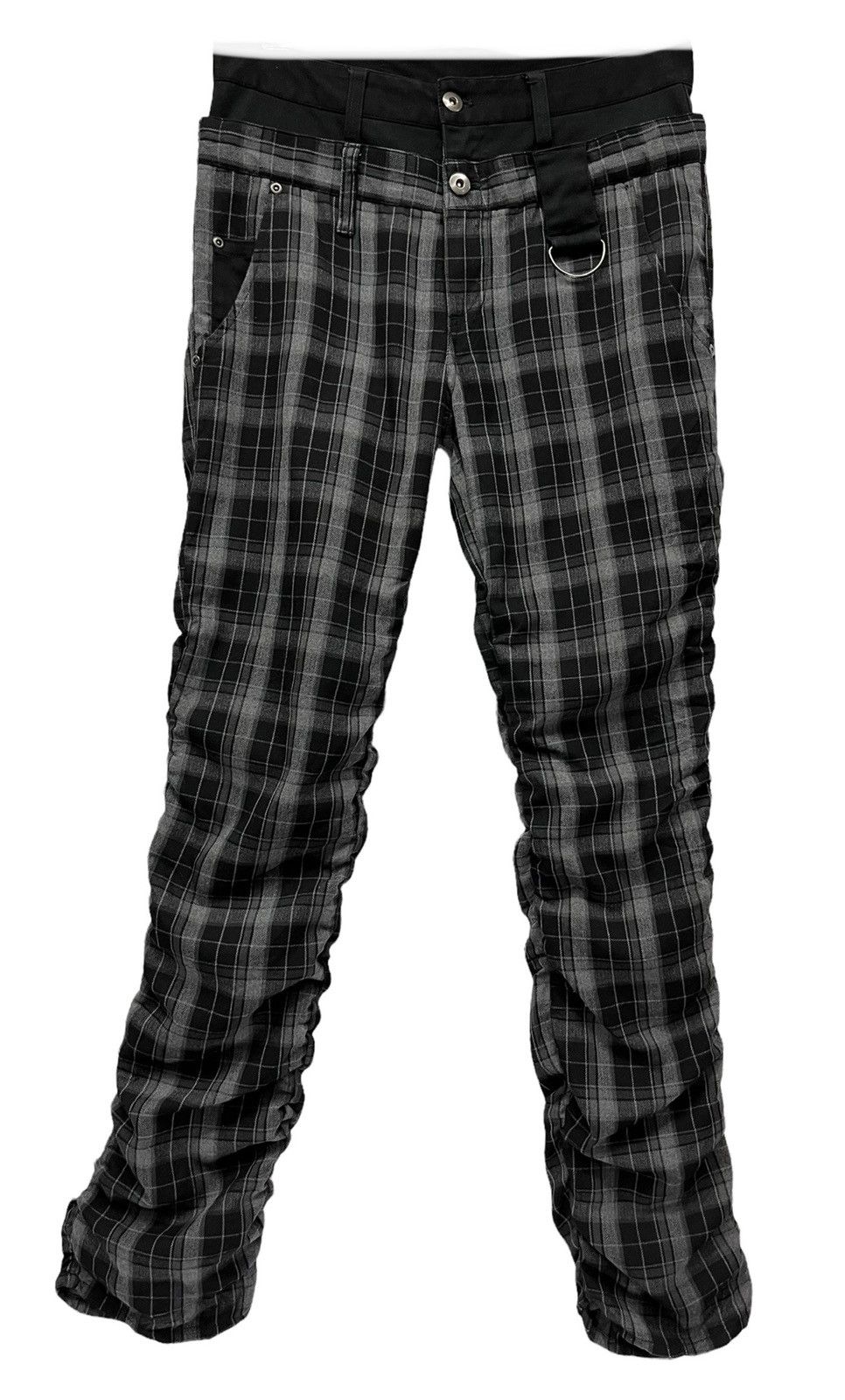 Japanese Brand 🔥RAGOUT Union Jack Punk Tartan Double Waist Rayon Blends Size US 29 - 9 Thumbnail