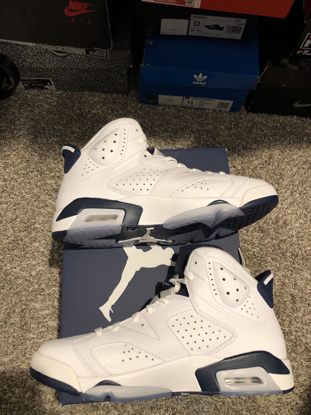 Jordan Brand Nike x Air Jordan 6 Midnight Navy 2022 Size US 11.5 / EU 44-45 - 3 Thumbnail