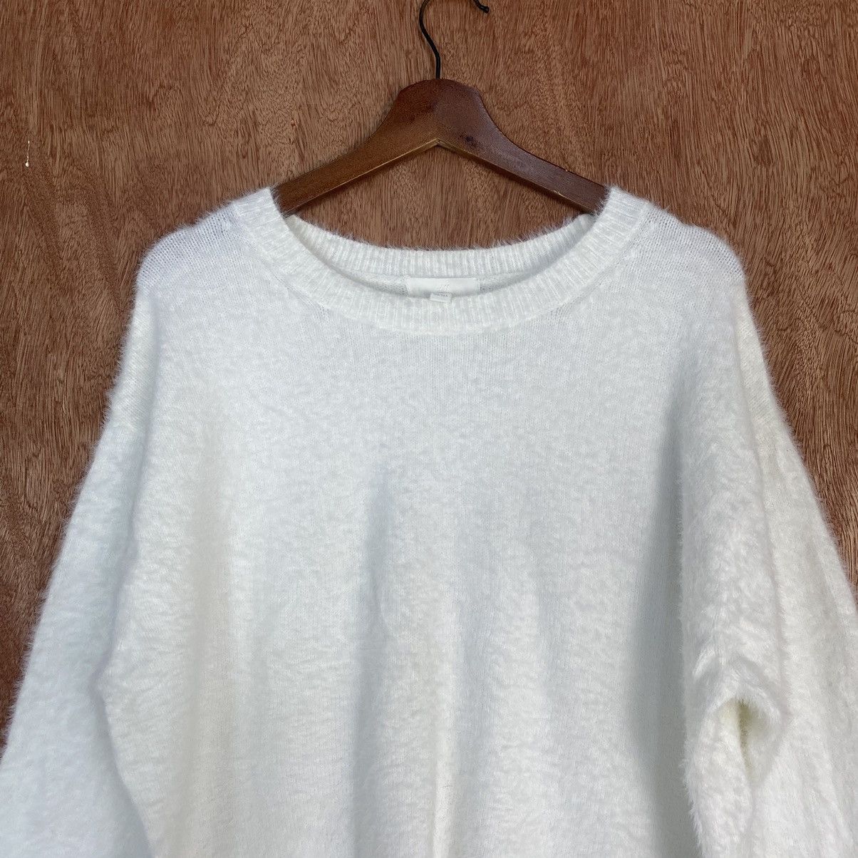 Homespun Knitwear × Japanese Brand Japan white Mohair Shag Shaggy Knitwear Size US M / EU 48-50 / 2 - 9 Thumbnail