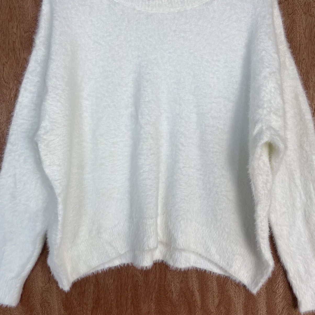 Homespun Knitwear × Japanese Brand Japan white Mohair Shag Shaggy Knitwear Size US M / EU 48-50 / 2 - 8 Thumbnail