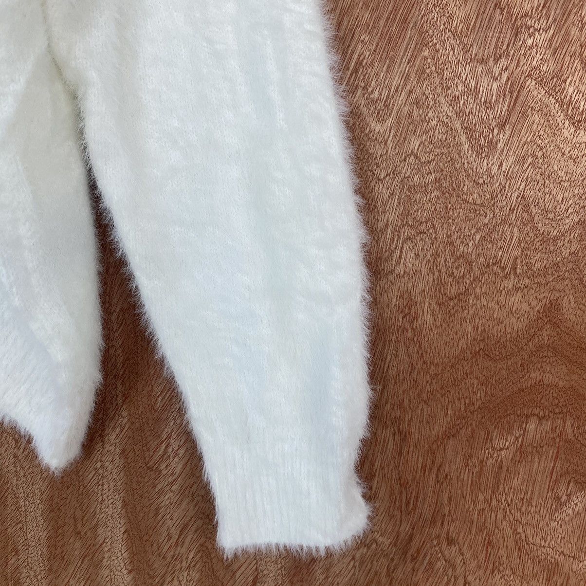 Homespun Knitwear × Japanese Brand Japan white Mohair Shag Shaggy Knitwear Size US M / EU 48-50 / 2 - 4 Thumbnail