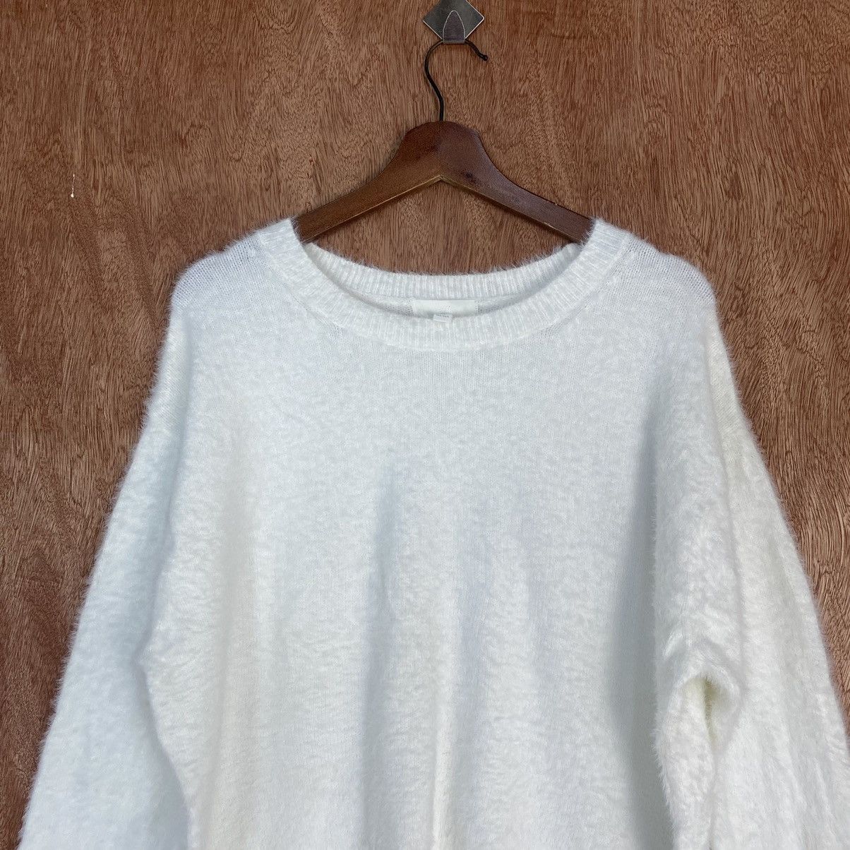 Homespun Knitwear × Japanese Brand Japan white Mohair Shag Shaggy Knitwear Size US M / EU 48-50 / 2 - 2 Thumbnail