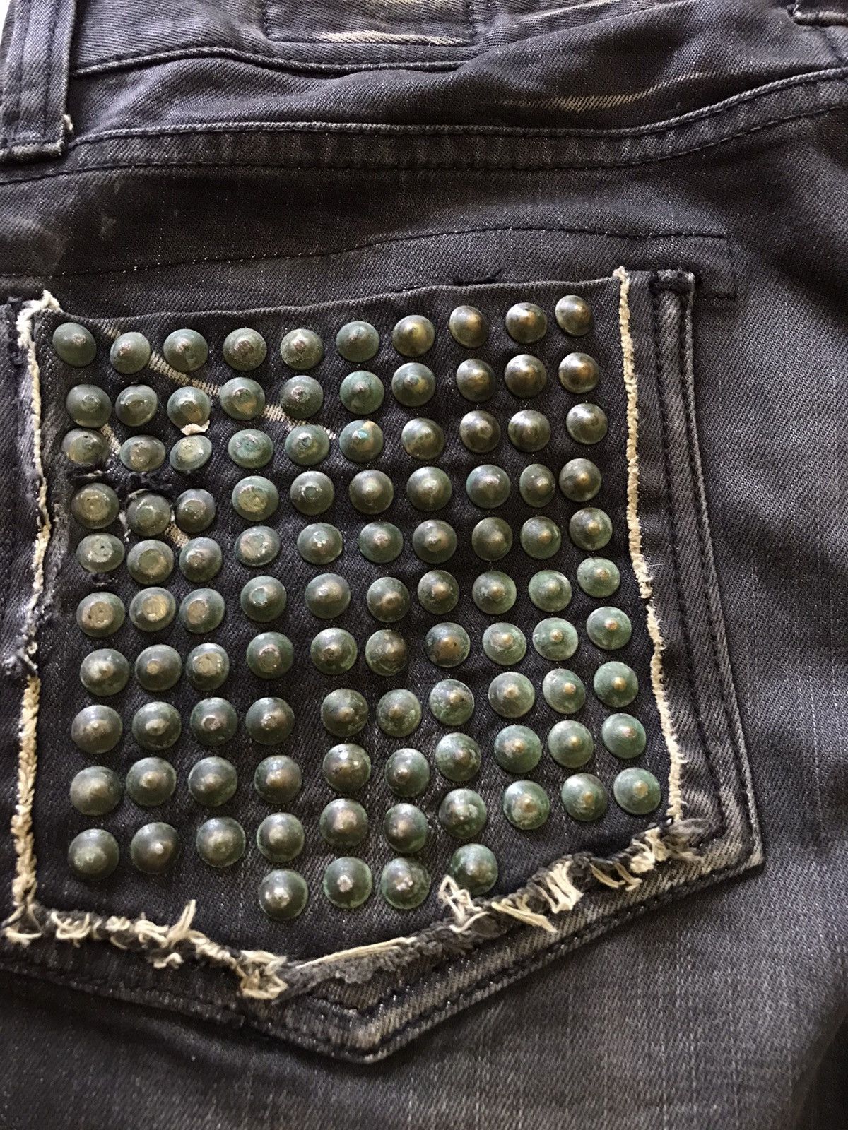 If Six Was Nine × Le Grande Bleu (L.G.B.) × Roen Roen Semantic Design Seditionaries Skull DistressedJeans Size US 35 - 16 Thumbnail