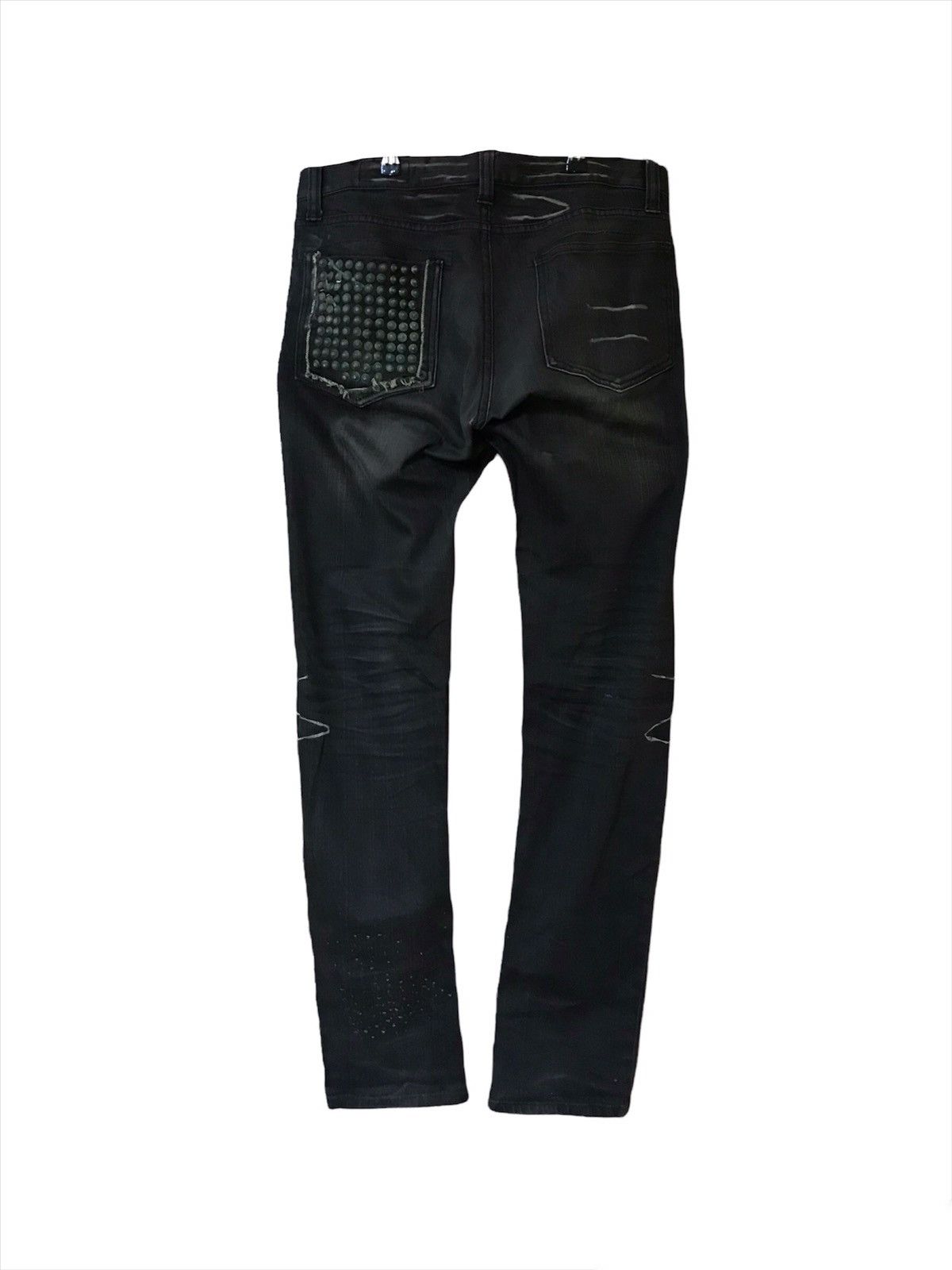 If Six Was Nine × Le Grande Bleu (L.G.B.) × Roen Roen Semantic Design Seditionaries Skull DistressedJeans Size US 35 - 13 Thumbnail
