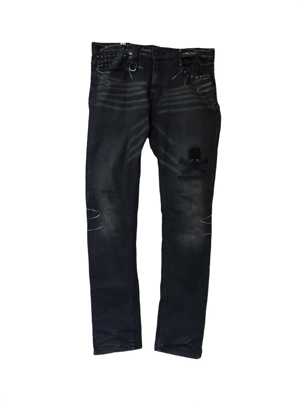 If Six Was Nine × Le Grande Bleu (L.G.B.) × Roen Roen Semantic Design Seditionaries Skull DistressedJeans Size US 35 - 1 Thumbnail